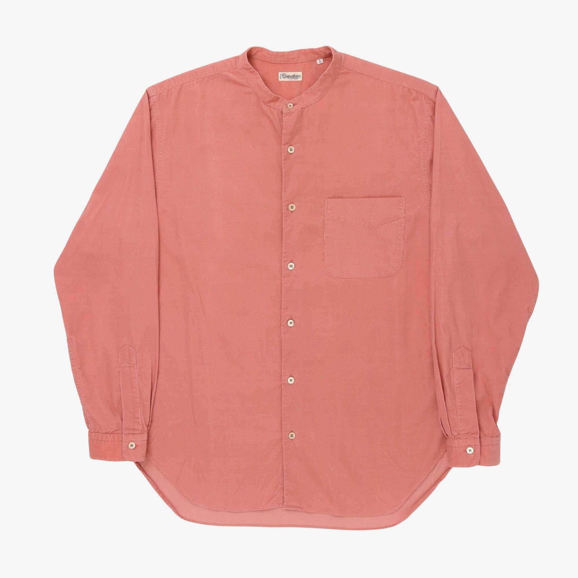 Needlecord Collarless Shirt