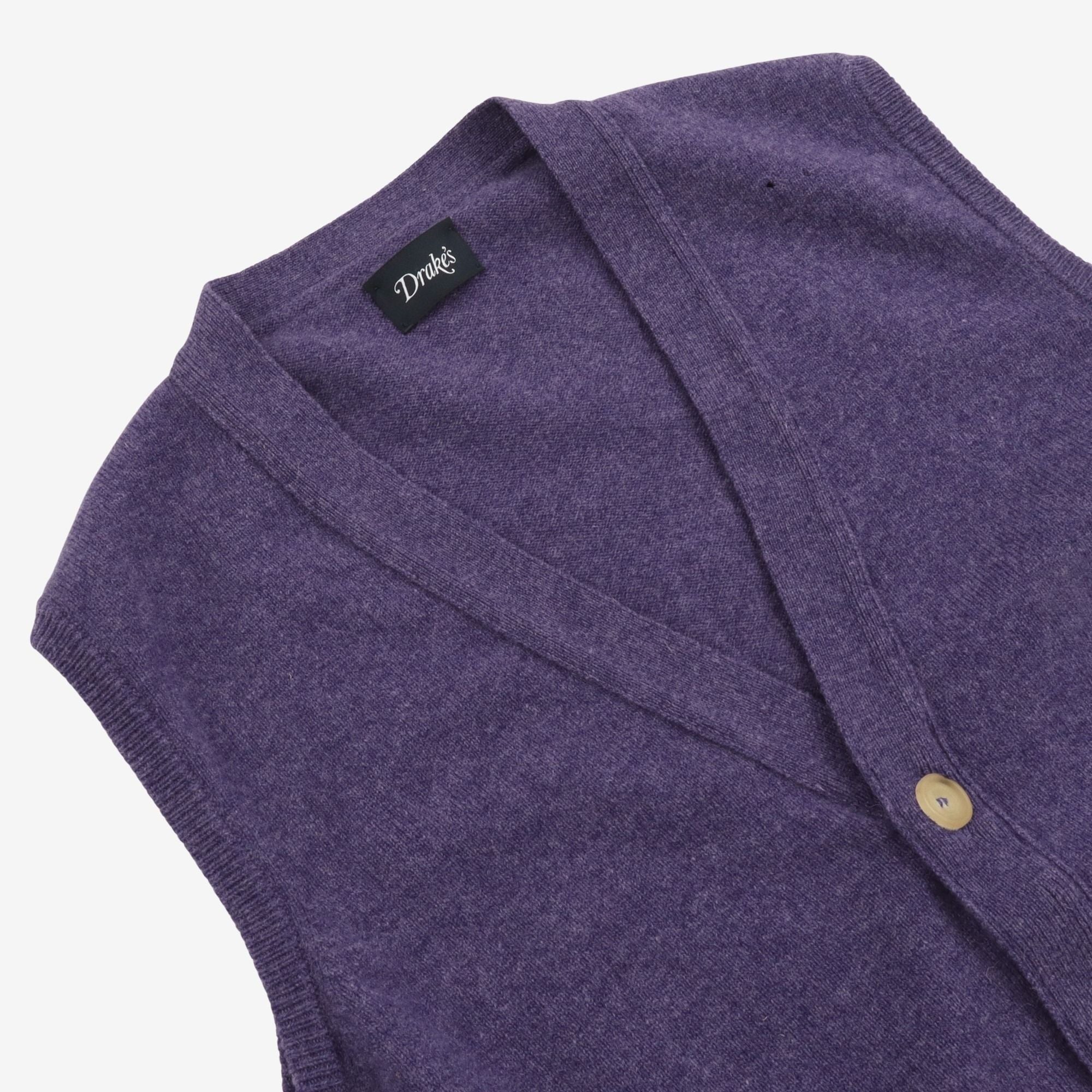 Lambswool Sleeveless Cardigan