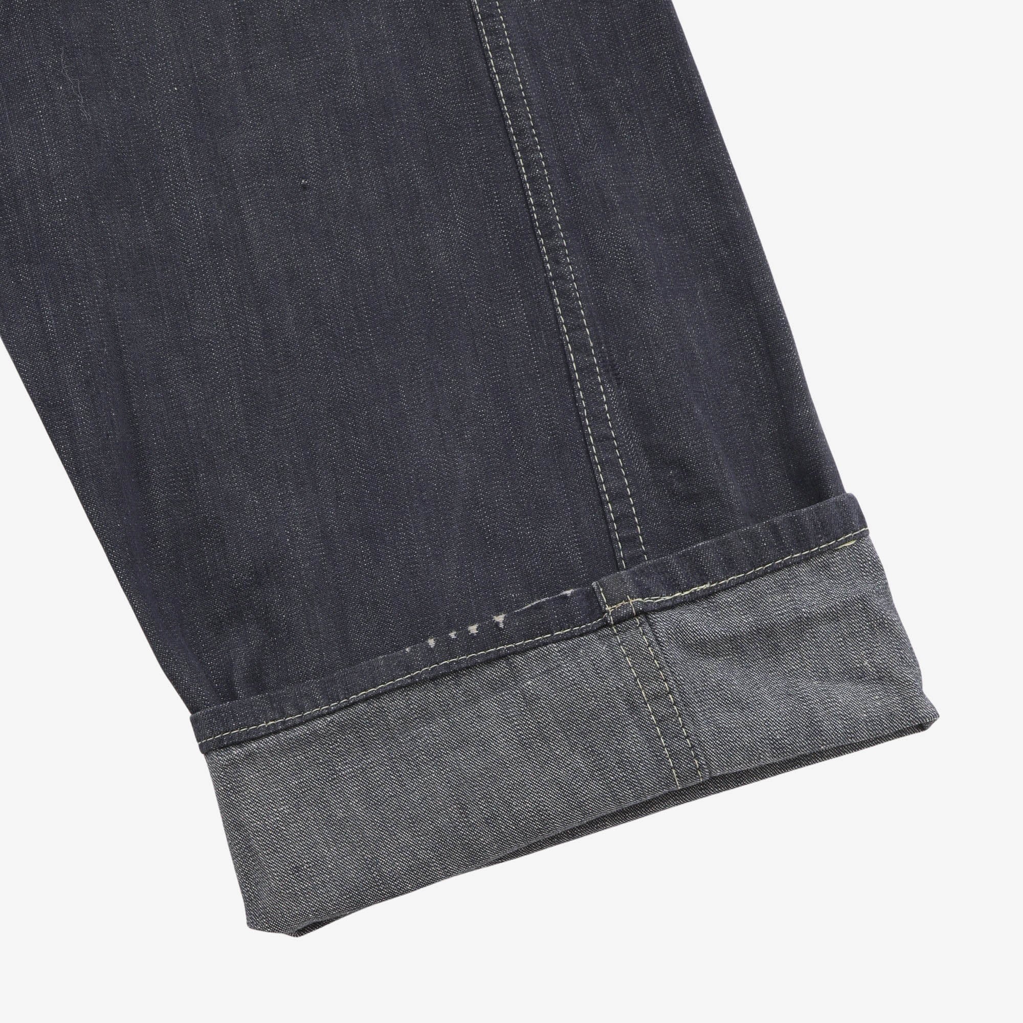 French Patchwork Denim Work Pants