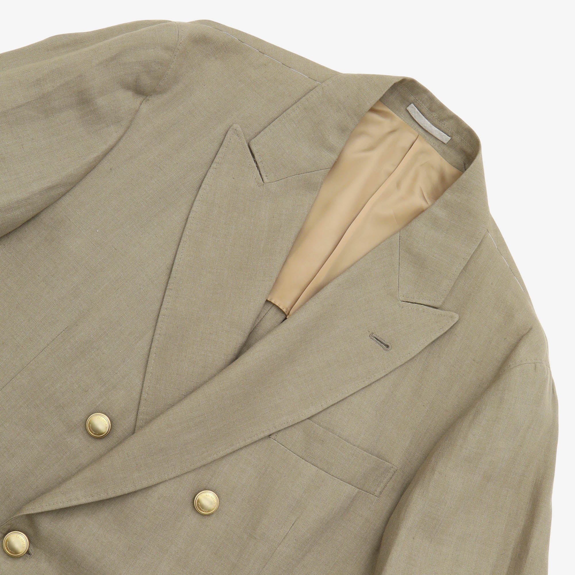 Herringbone DB Linen Blazer