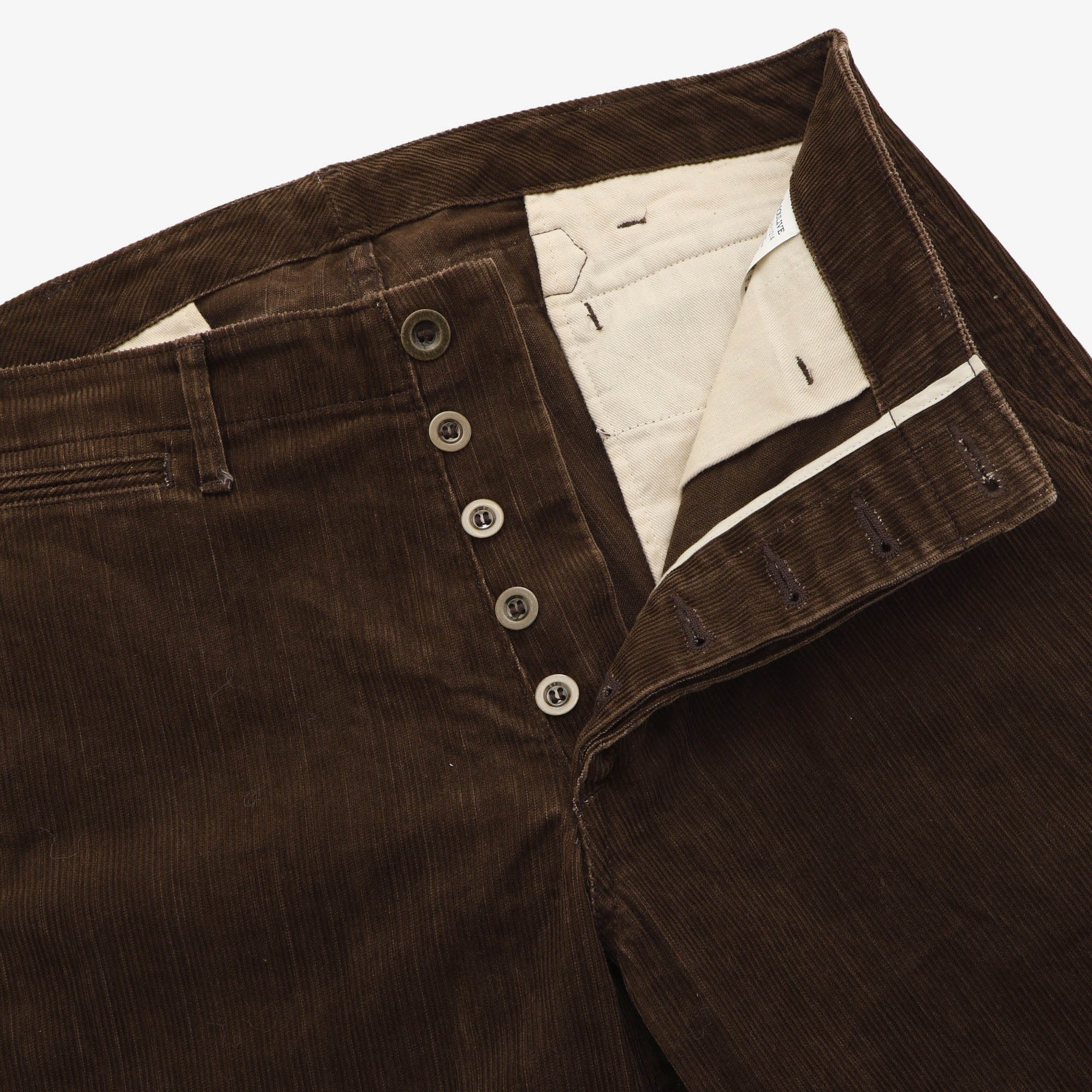 Cinch-back Needlecord Trousers