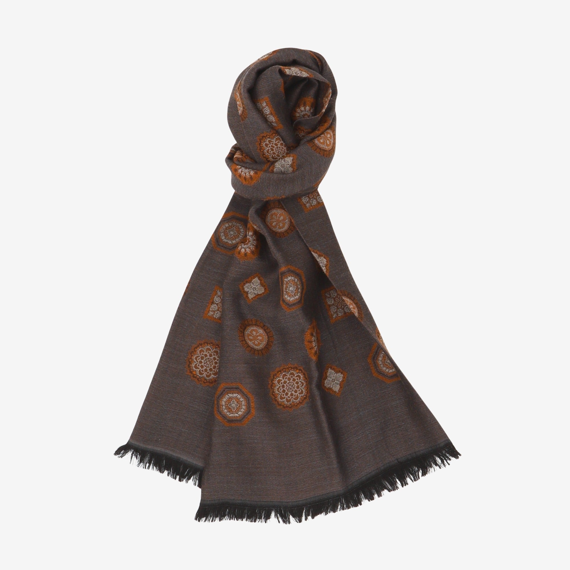 Jacquard Medallions Scarf