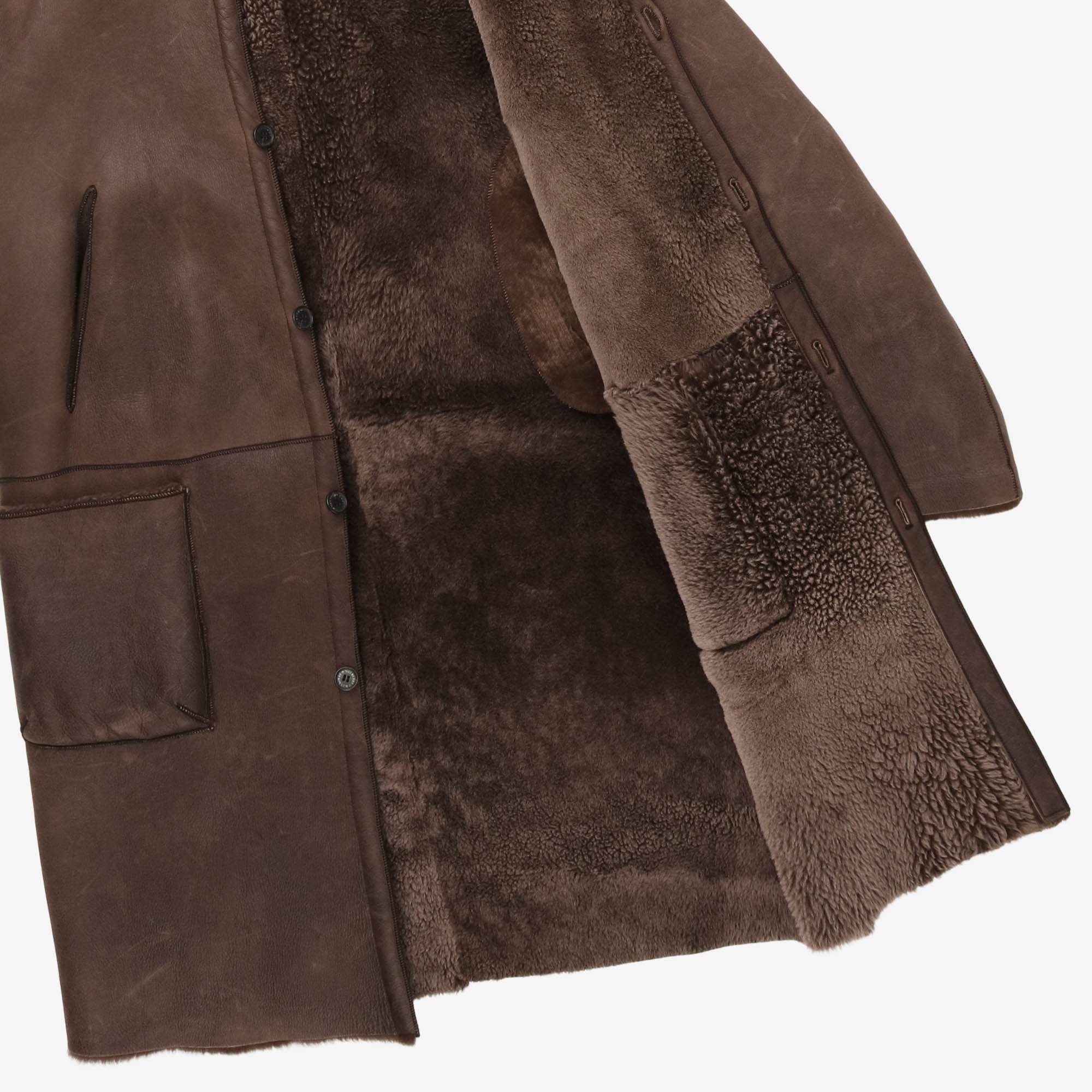 Vintage Leather Longline Jacket