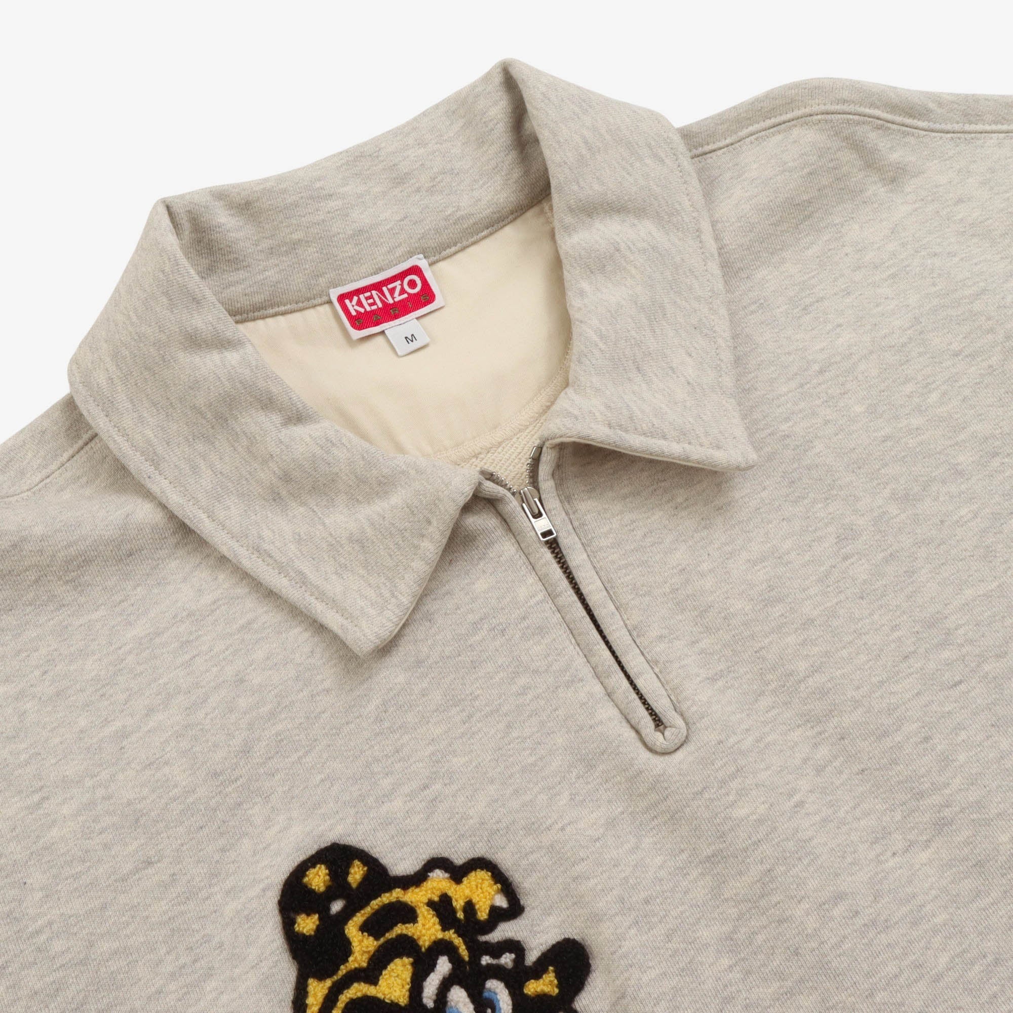 Embroidered Half Zip Sweatshirt