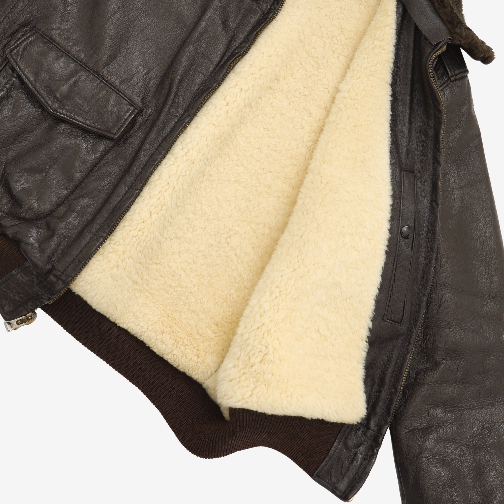 Vintage Shearling Aviator Jacket