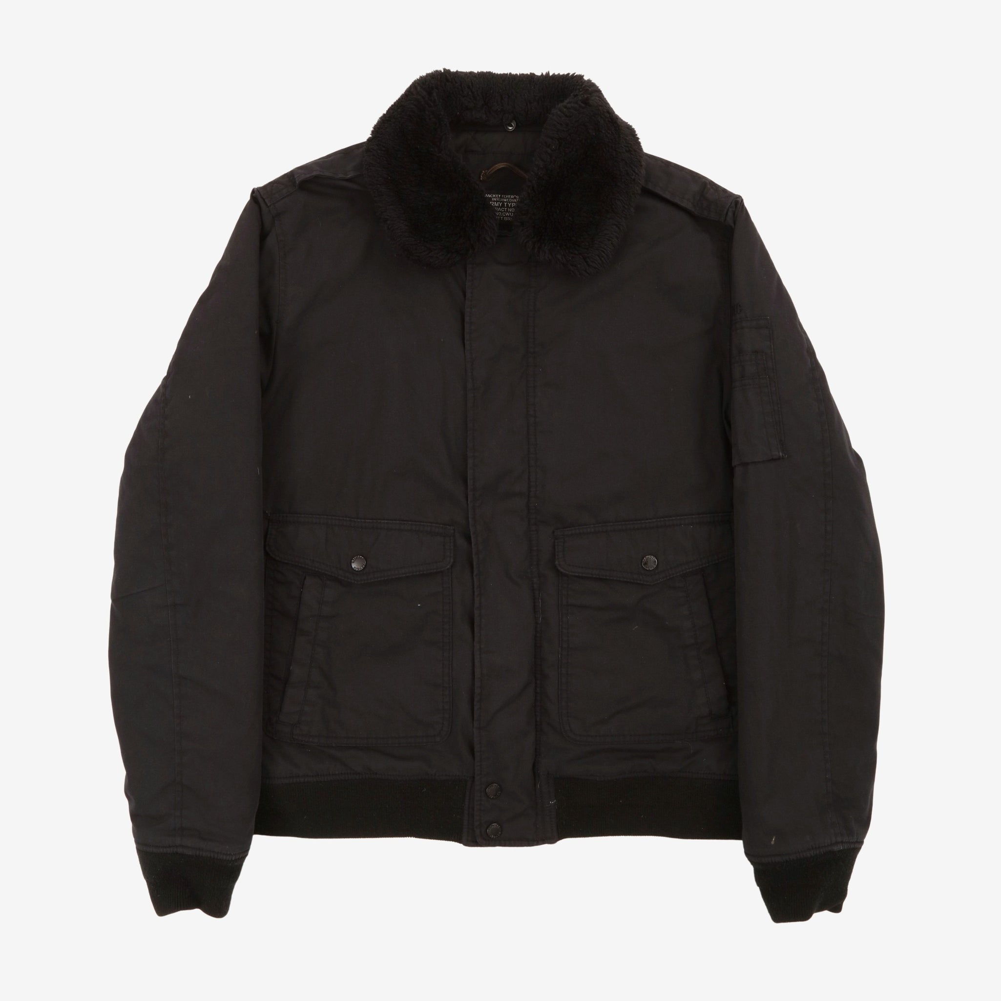 Air Black Bomber Flight Jacket
