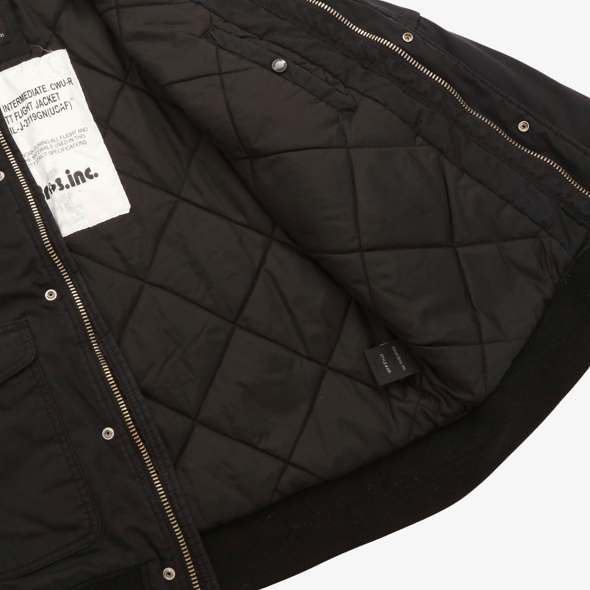 Air Black Bomber Flight Jacket