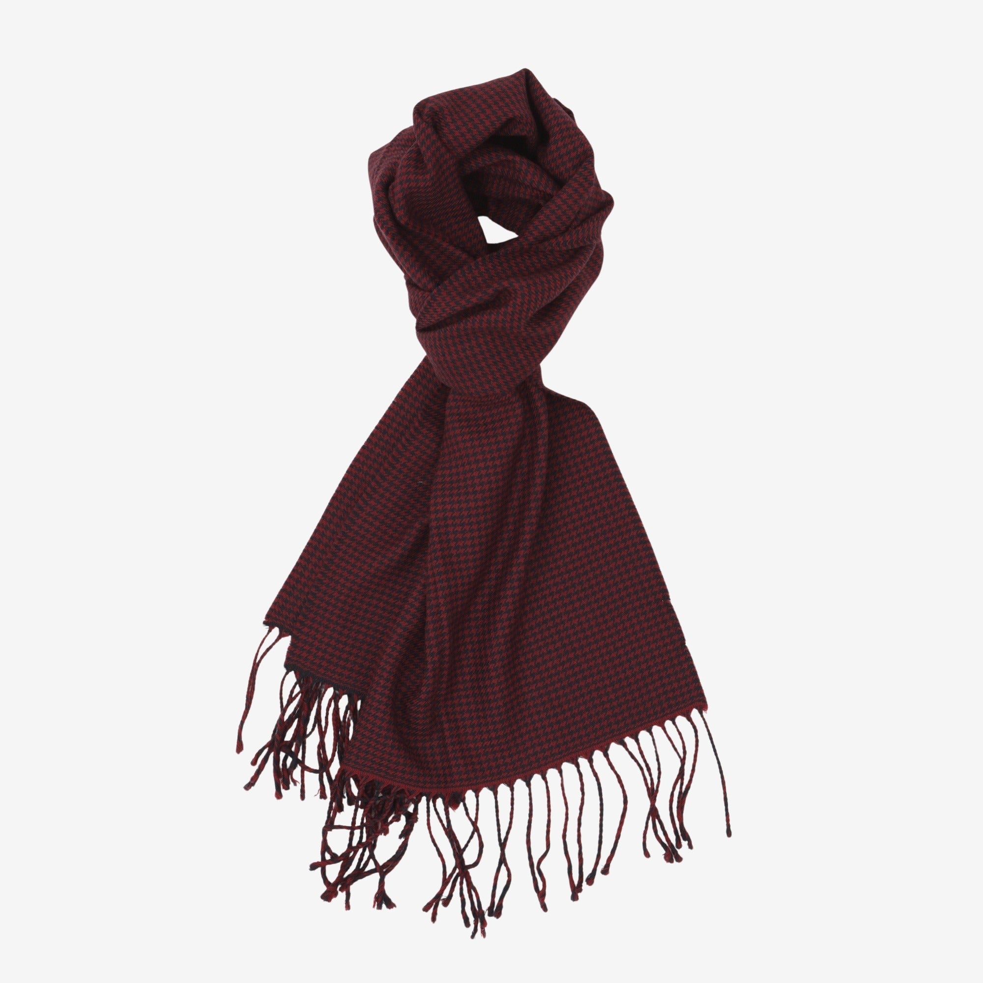 Houndstooth Wool Scarf
