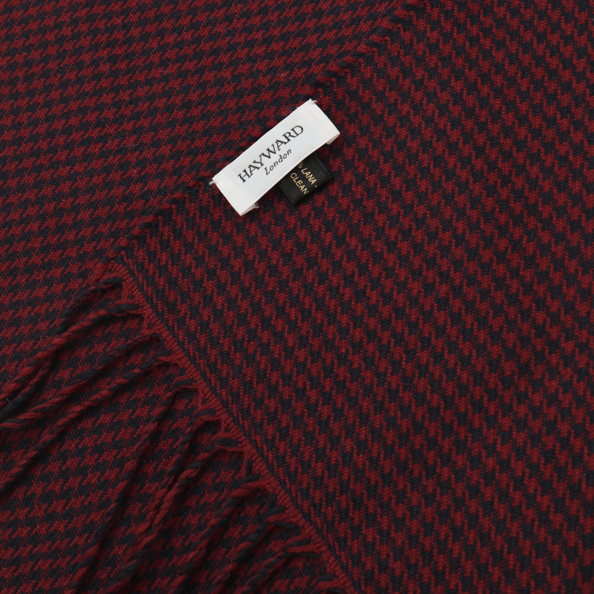 Houndstooth Wool Scarf
