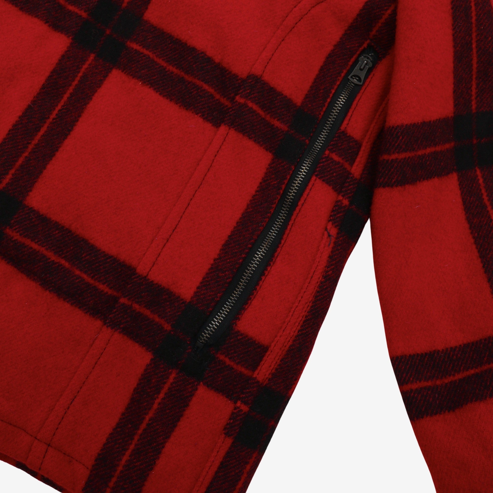 Classic Red Plaid Wool Hunting Jacket