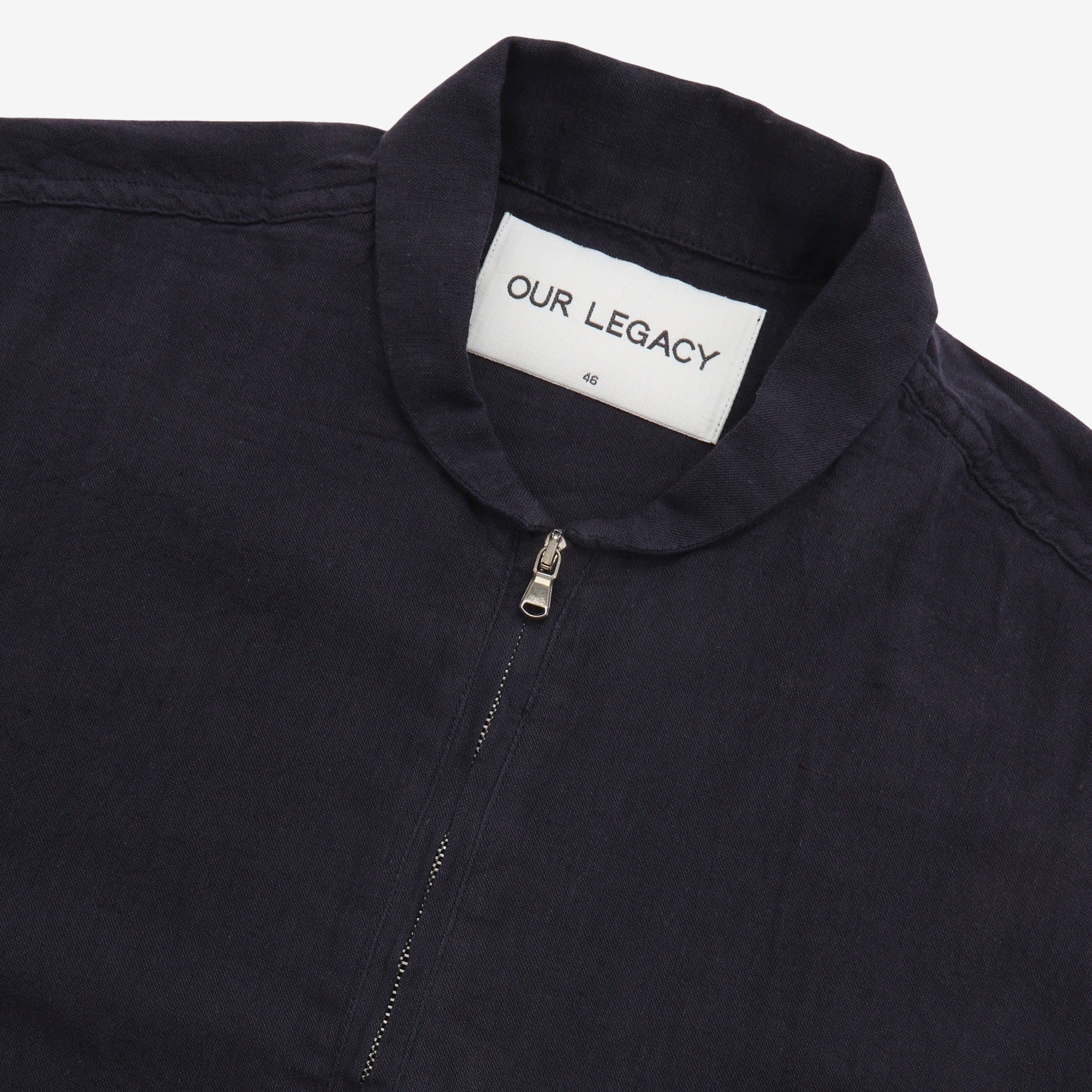 Linen Blend Zip Shirt