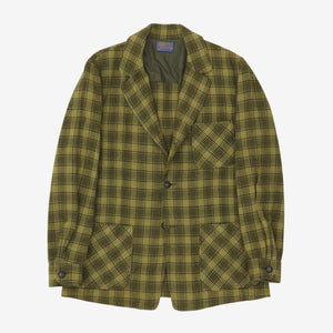 Check Plaid Wool Chore Coat
