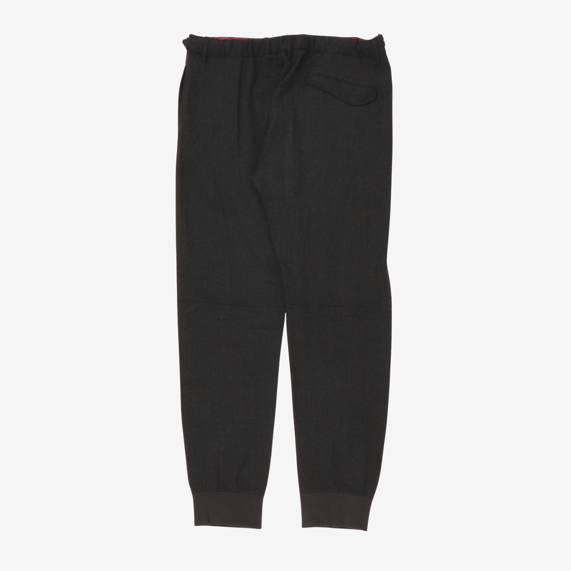 Knitted Cuff Wool Trouser