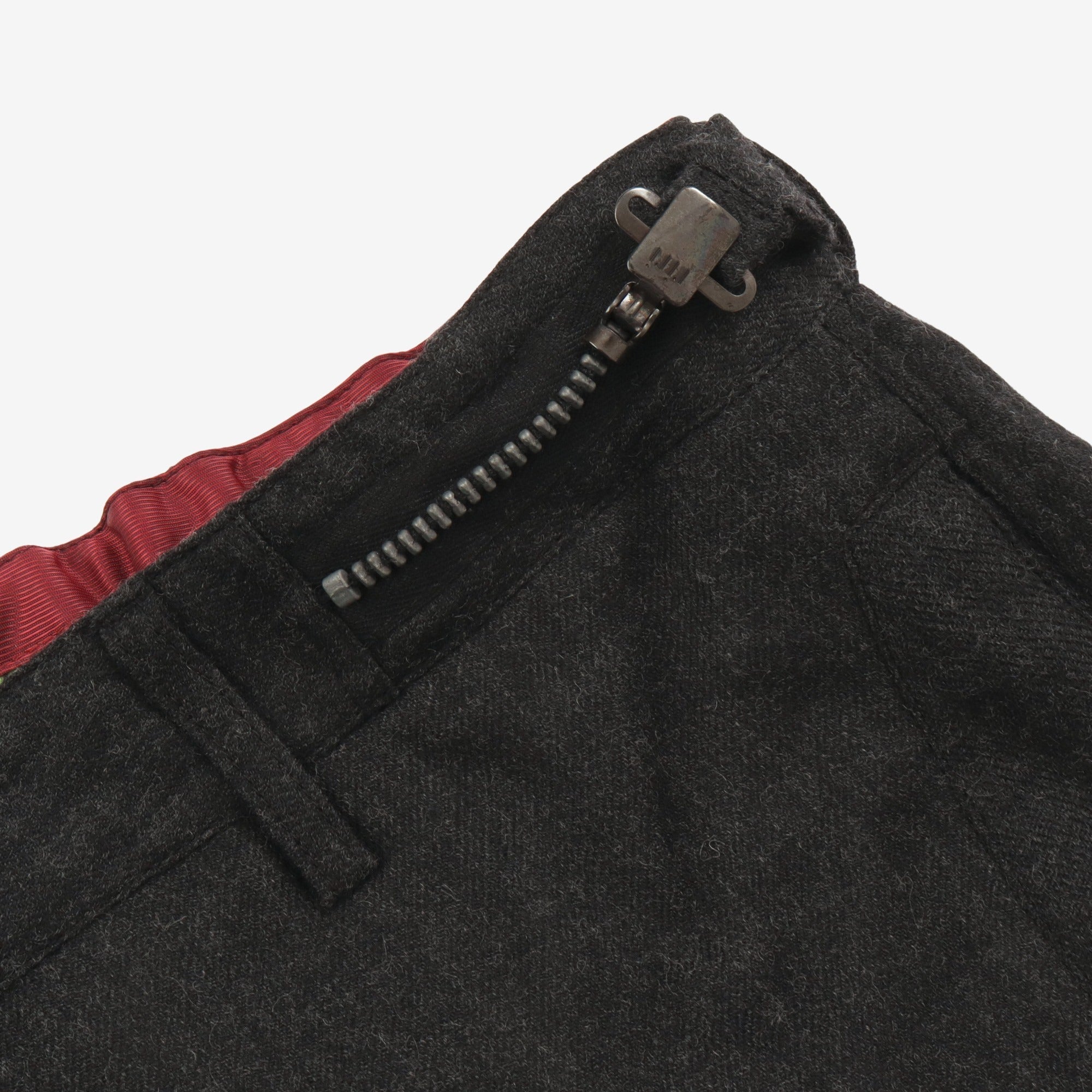 Knitted Cuff Wool Trouser