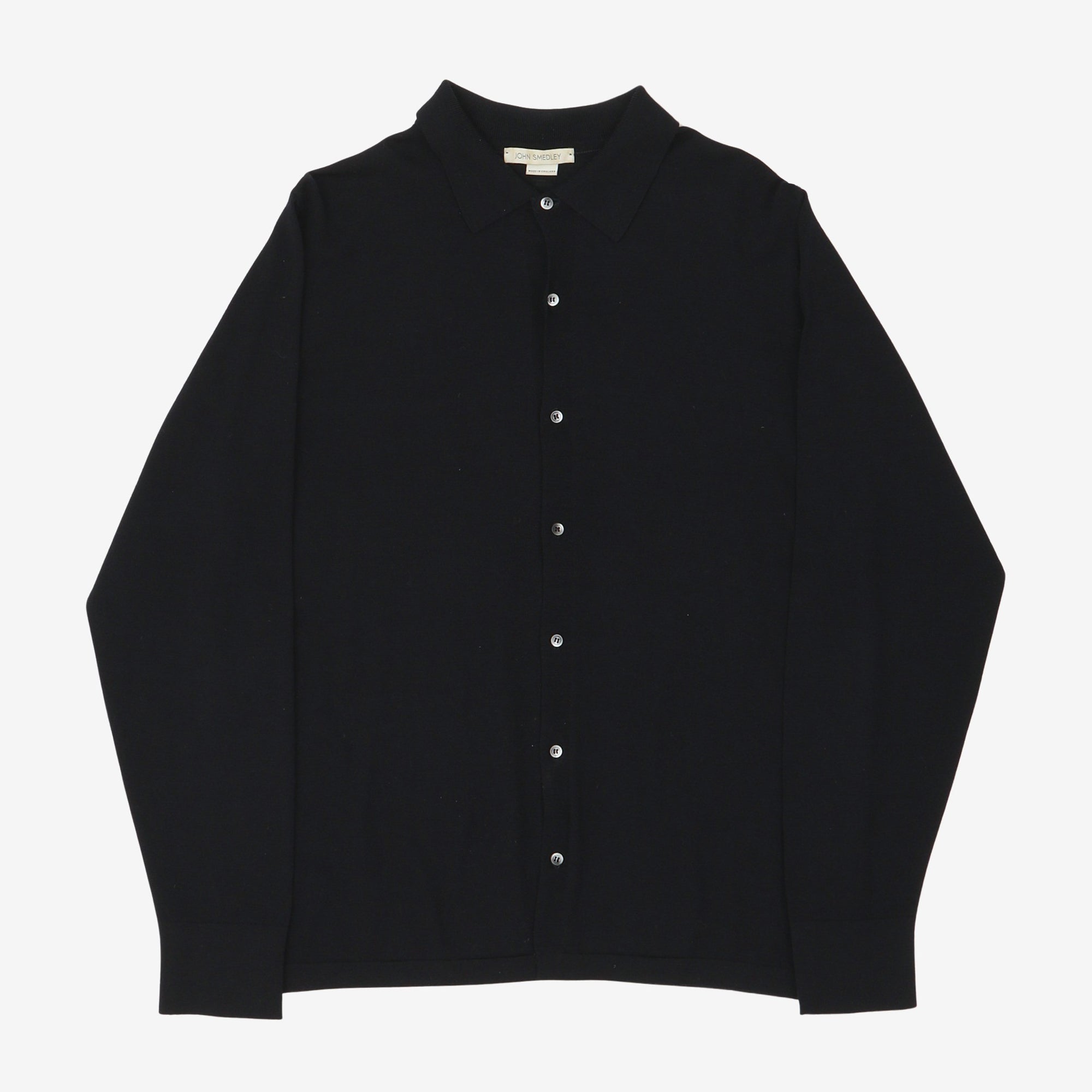Button Up Wool Polo LS