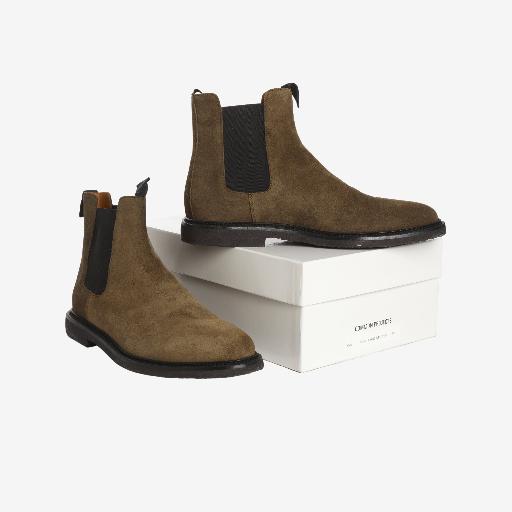 Waxed Suede Chelsea Boots