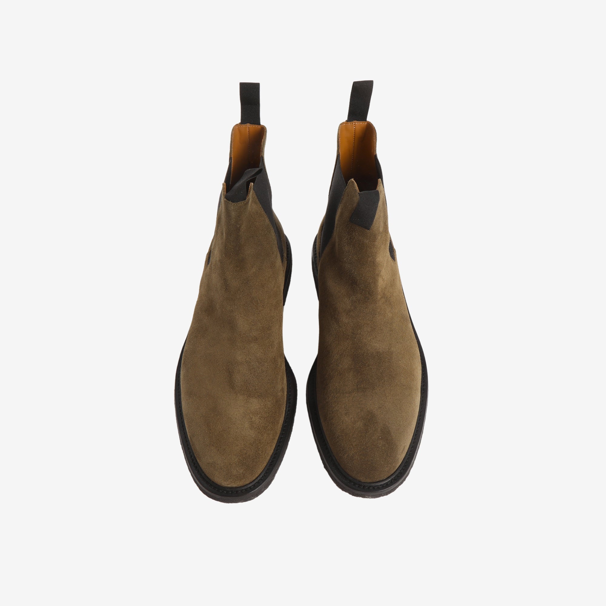 Waxed Suede Chelsea Boots