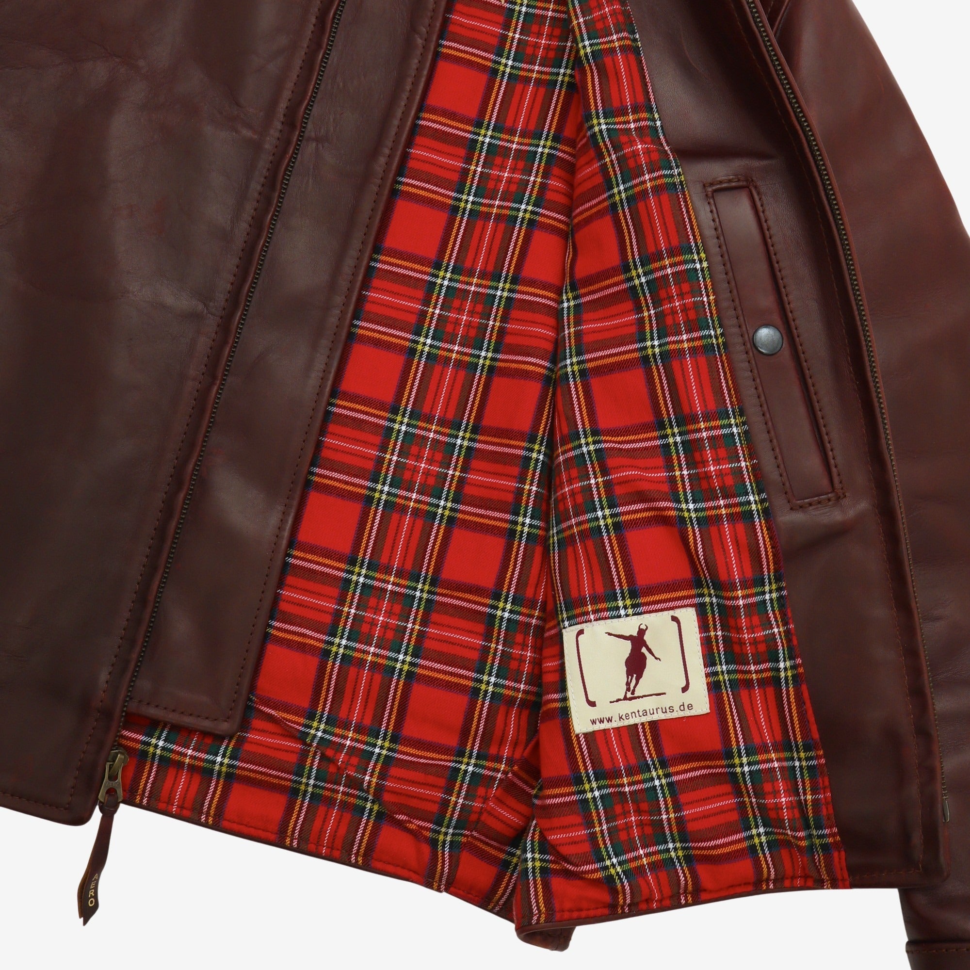 Leather Half Belt Jacket