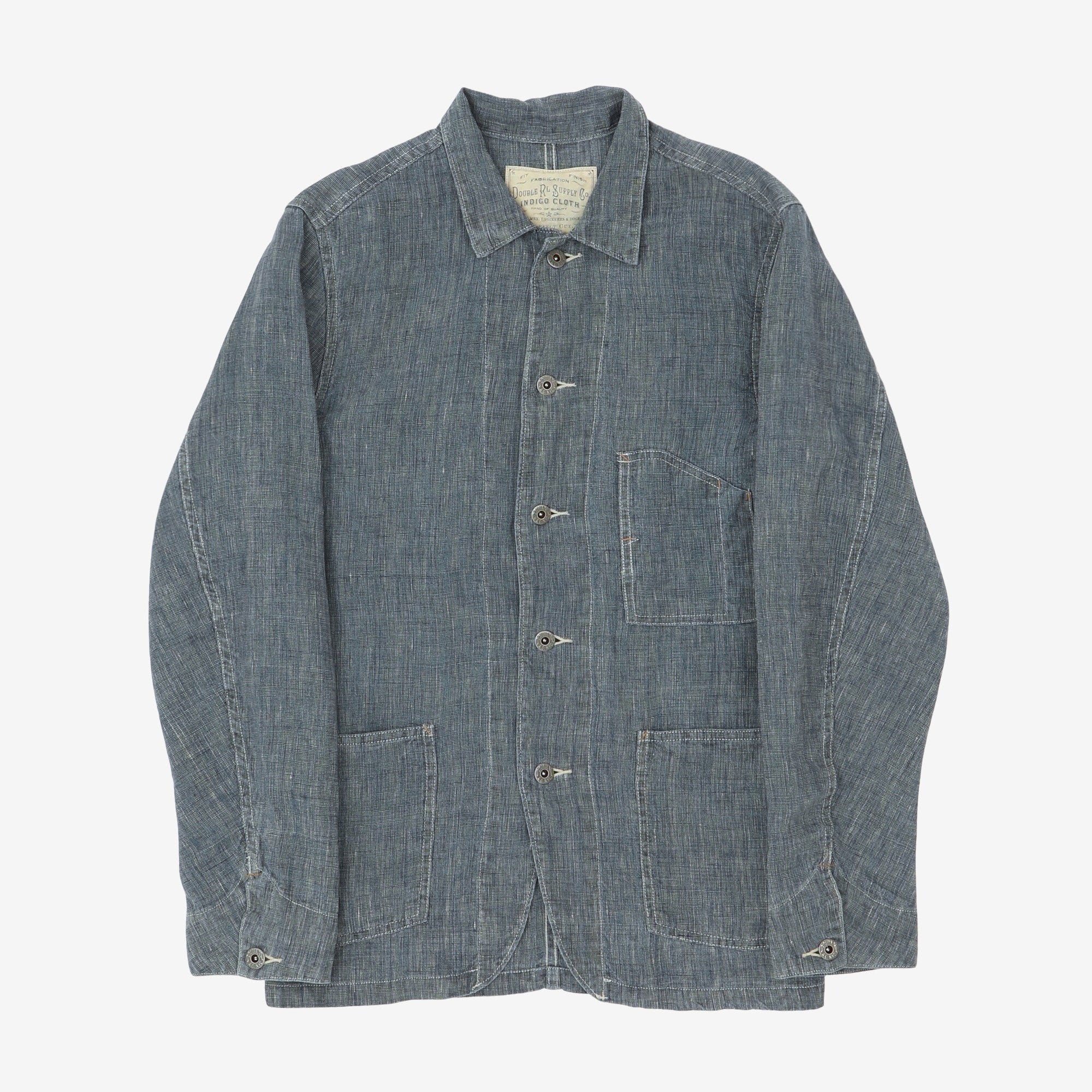 Indigo Linen Engineer Jacket