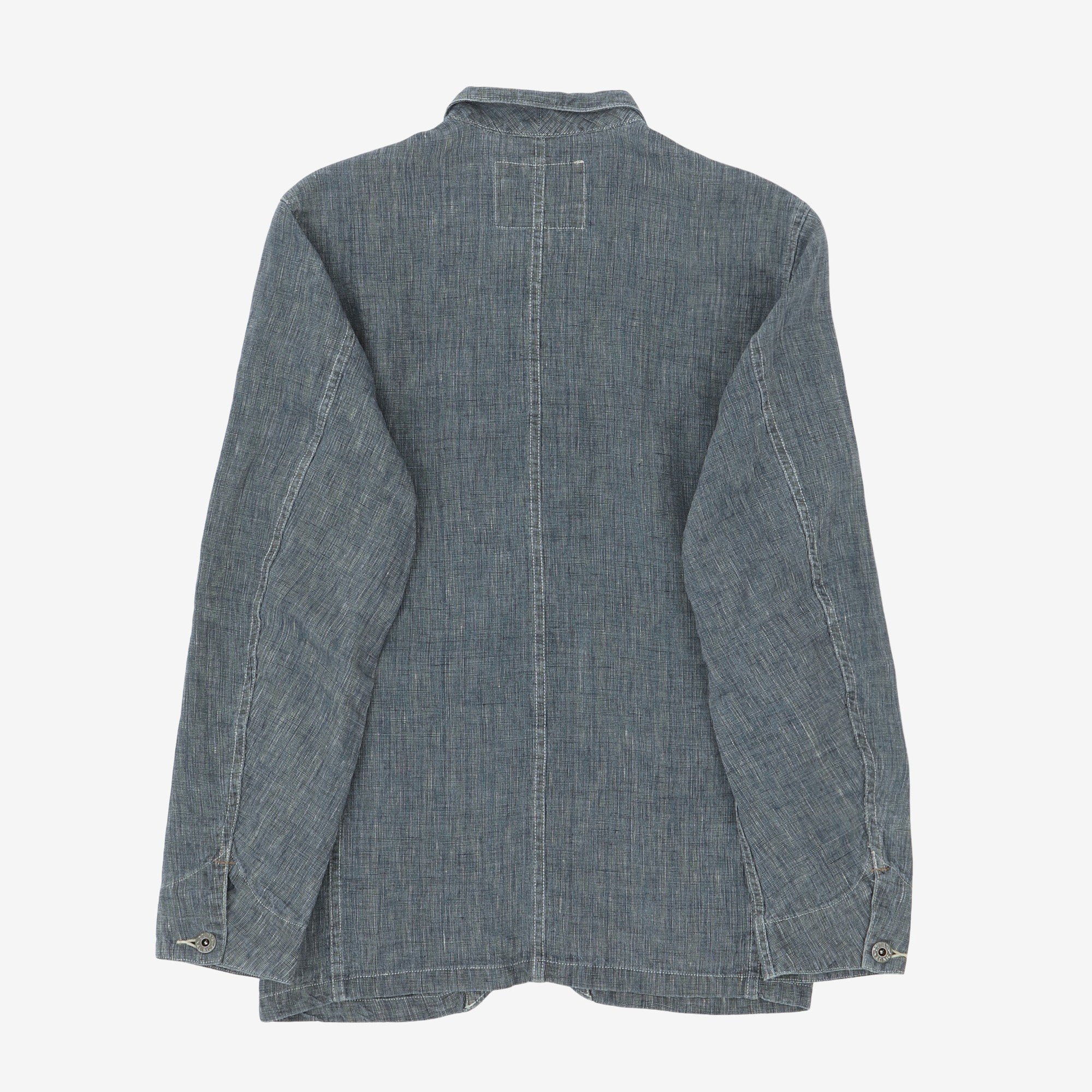 Indigo Linen Engineer Jacket