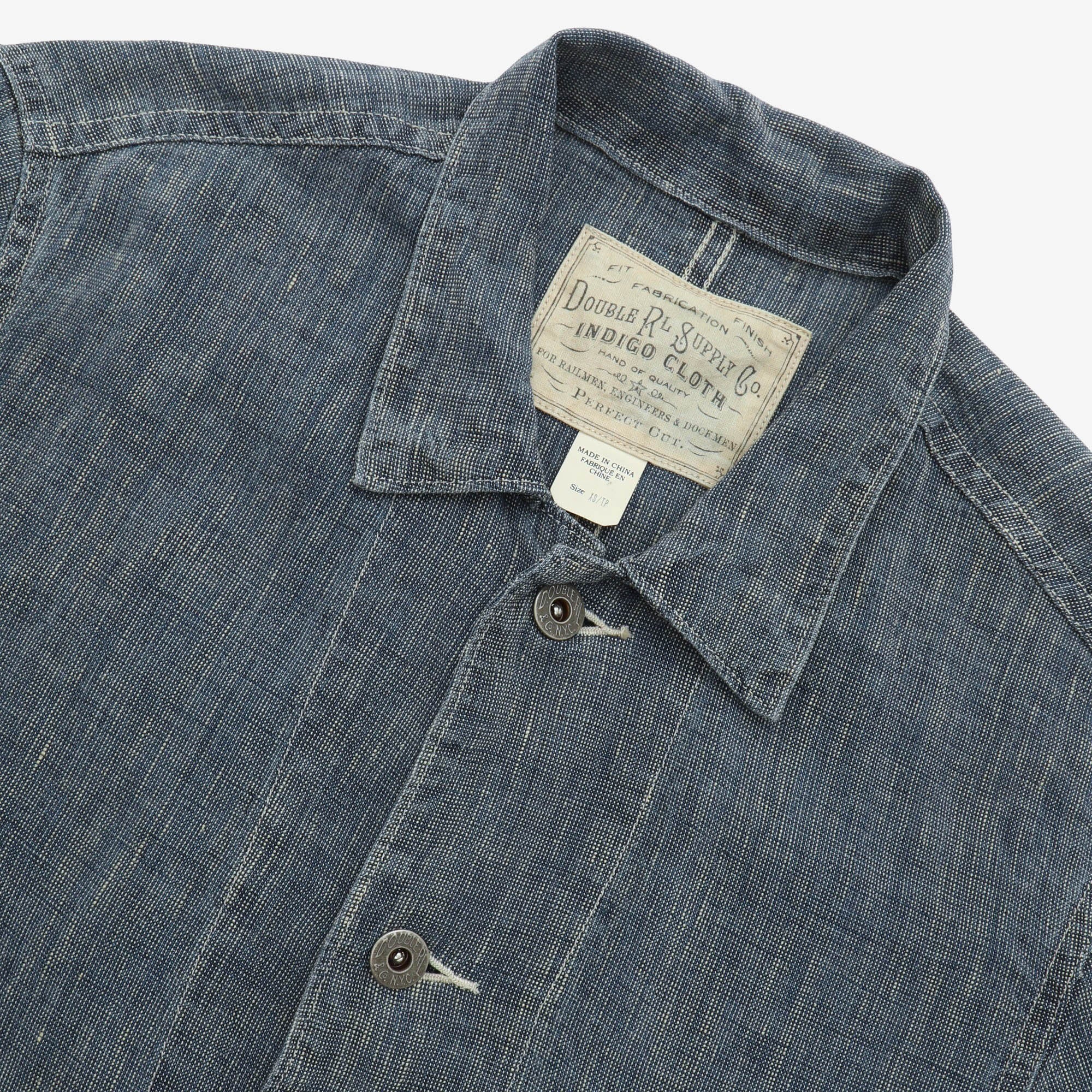 Indigo Linen Engineer Jacket