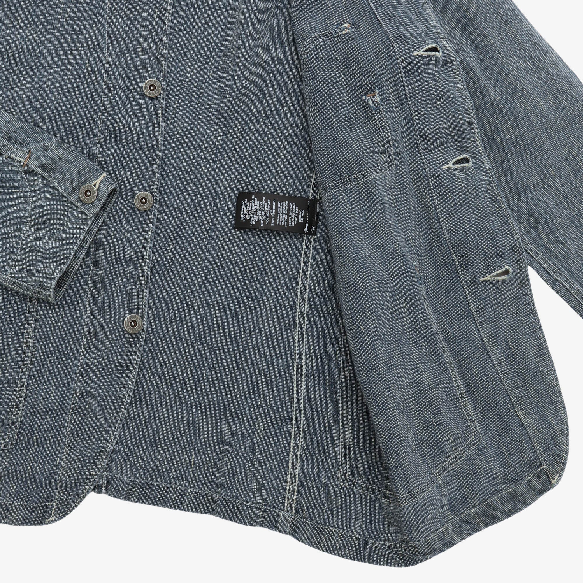 Indigo Linen Engineer Jacket