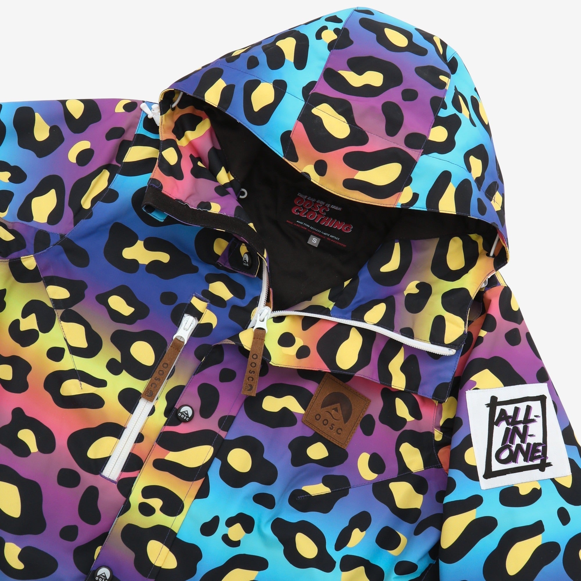 Womens Wavey Leopard Ski Suit