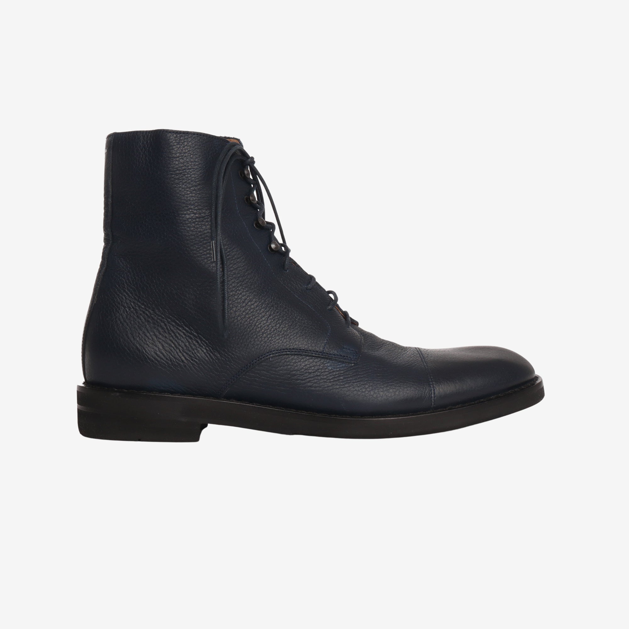 Grained Leather Ankle Boot