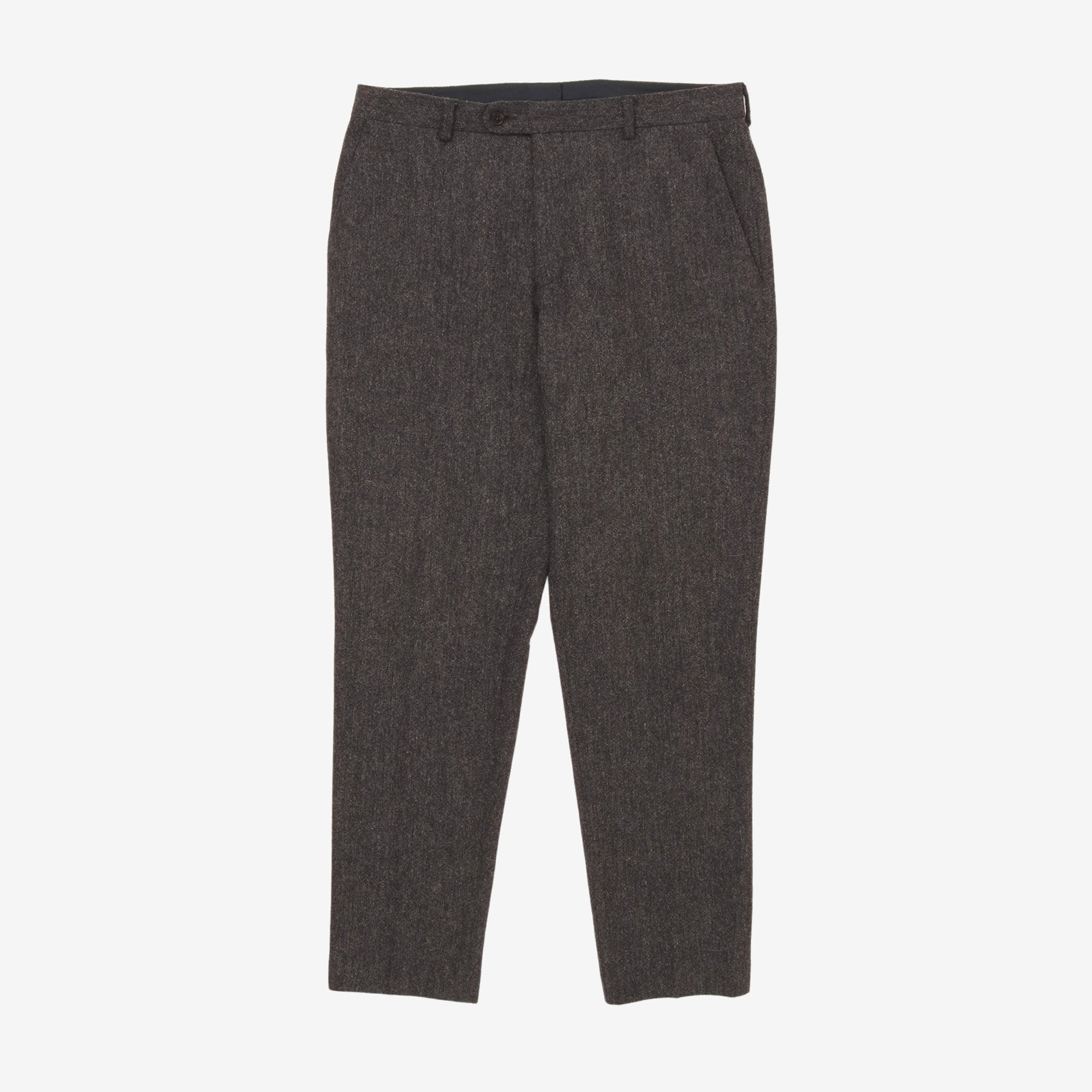 Wool Pleated Trousers (34W X 30L)