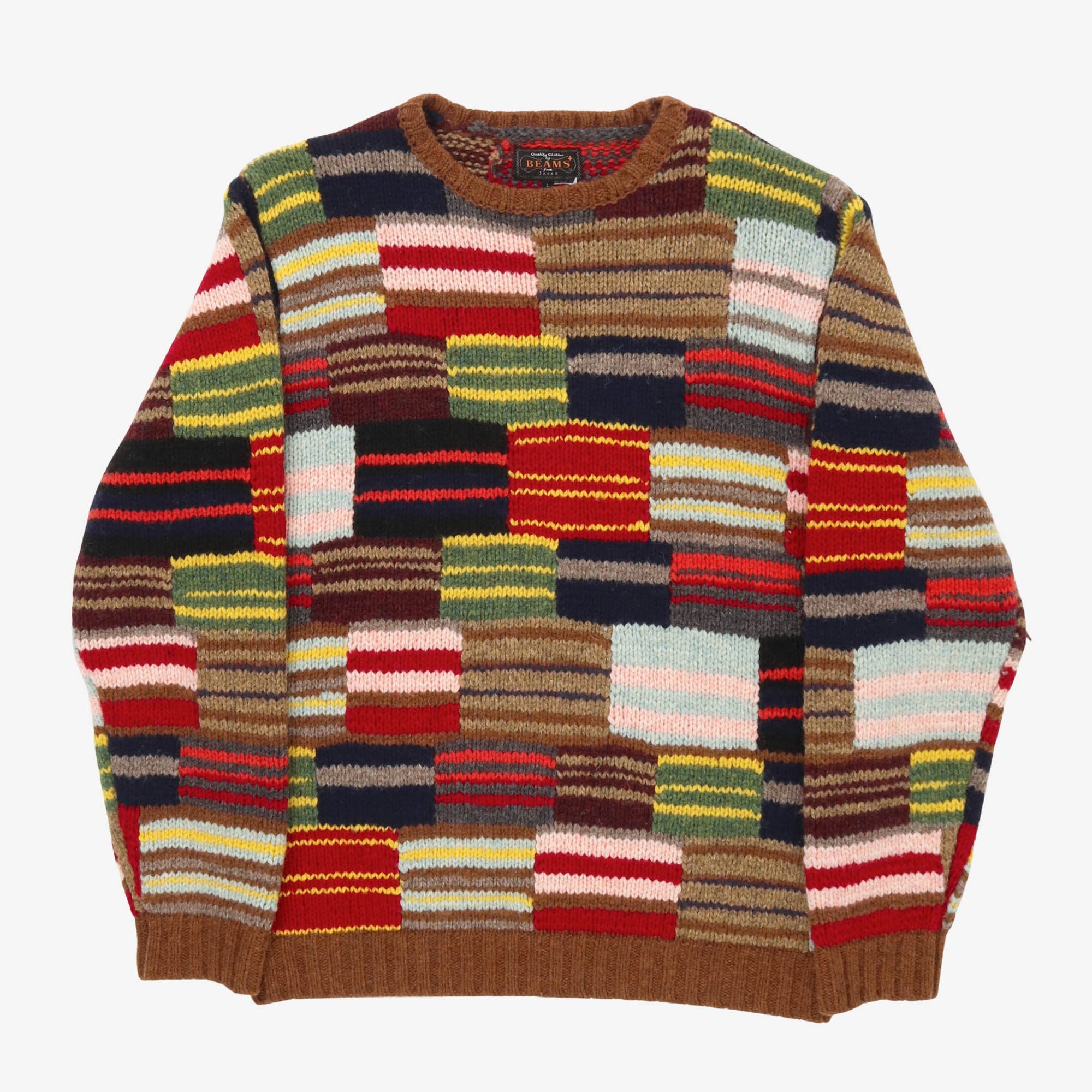 Patchwork Crewneck Sweater