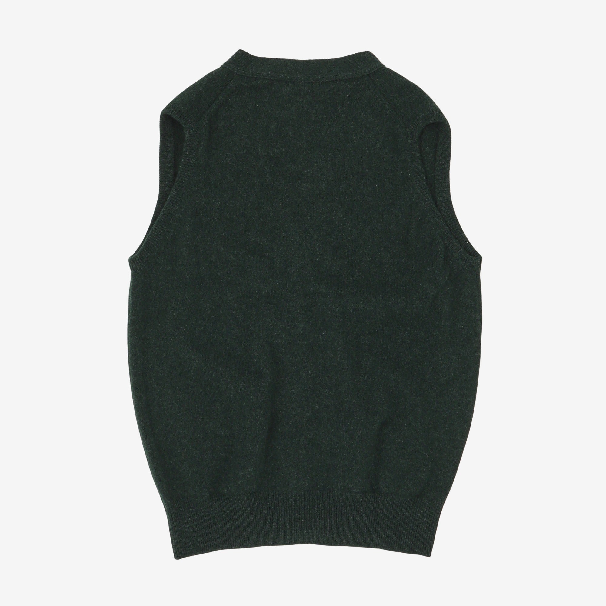 Lambswool Sleeveless Cardigan