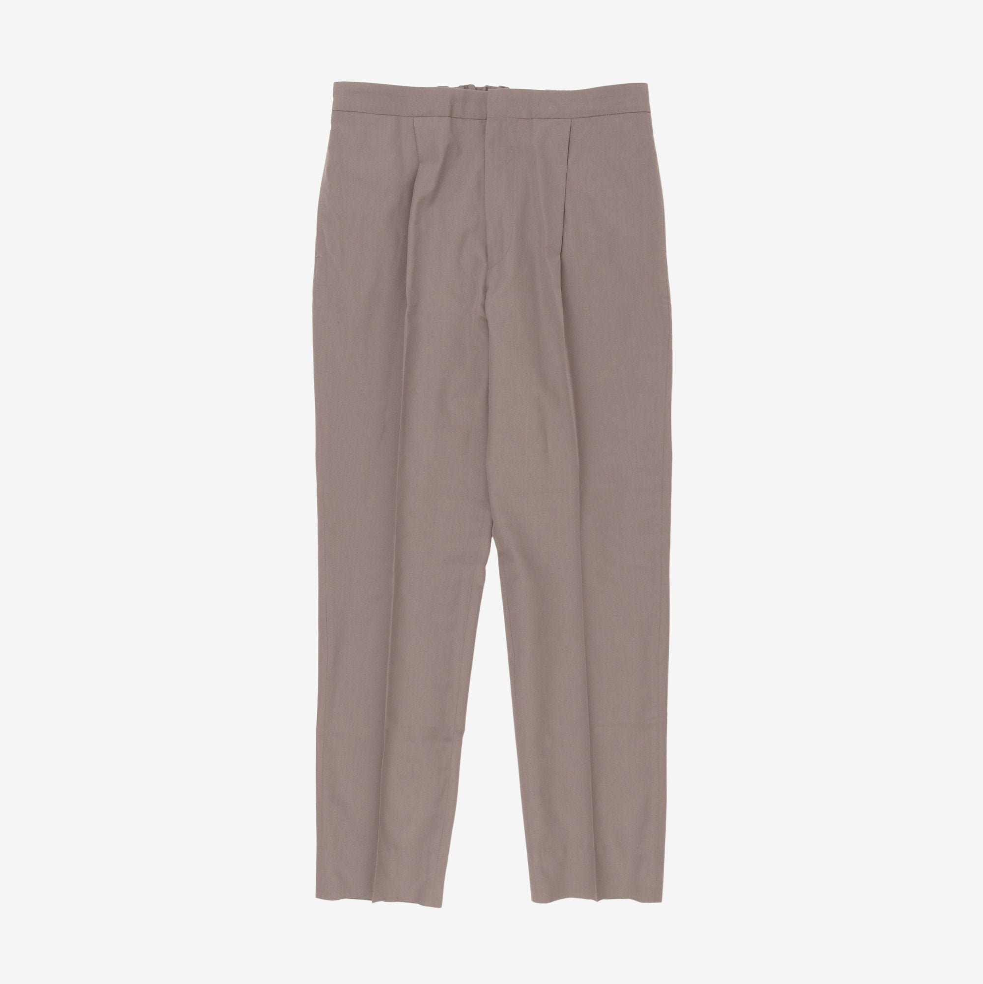 Wool Silk Pleated Easy Pants (36W X 30.5L)