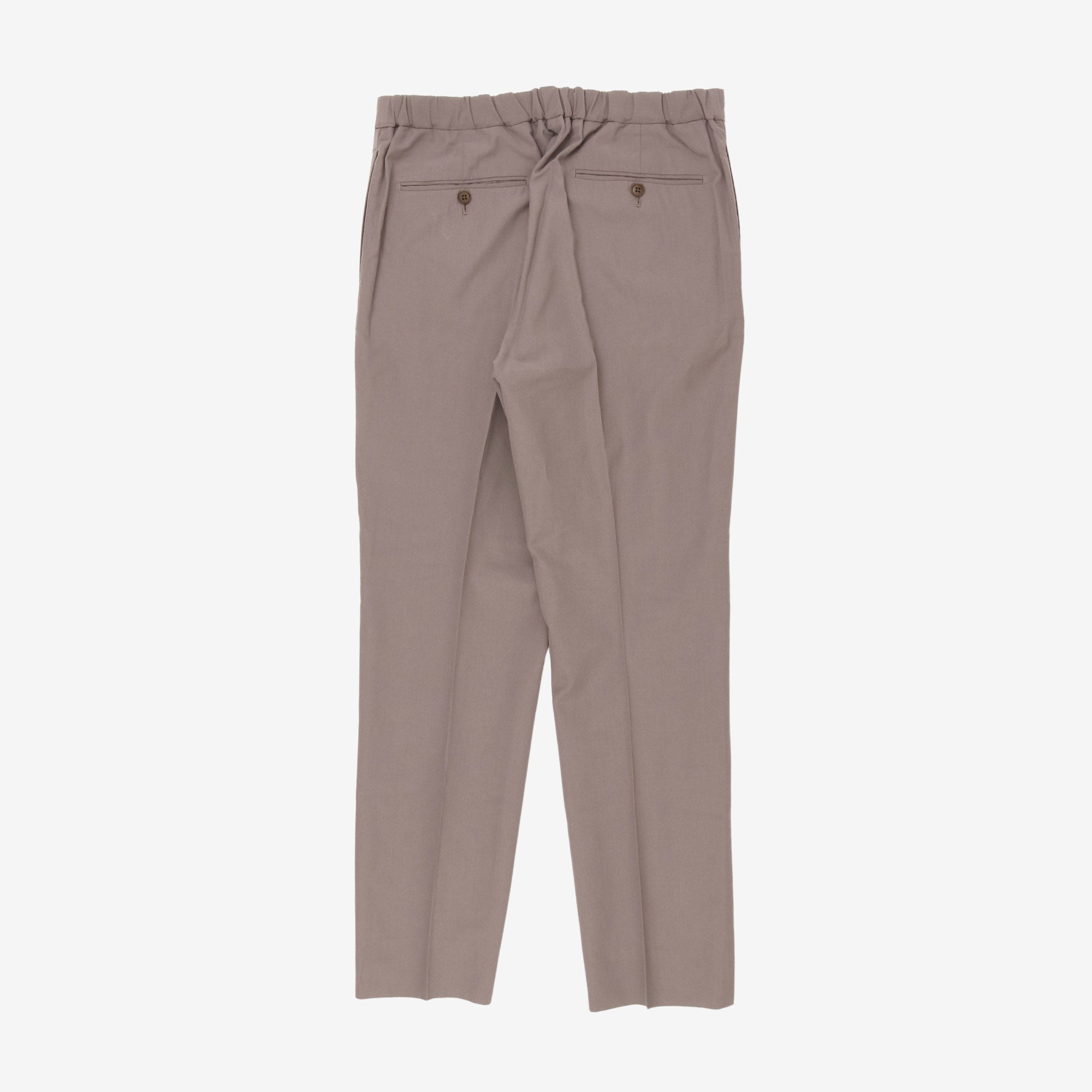 Wool Silk Pleated Easy Pants (36W X 30.5L)
