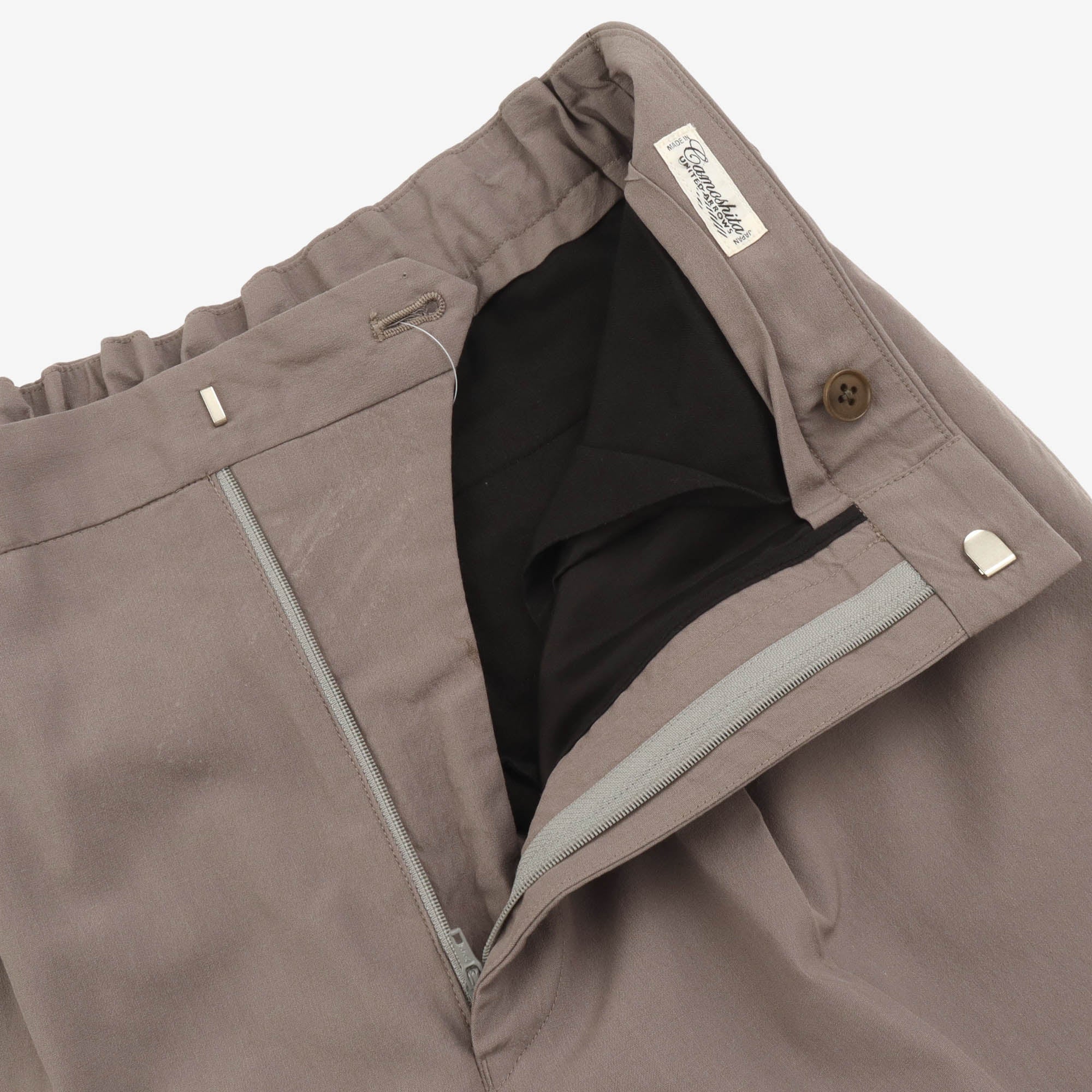 Wool Silk Pleated Easy Pants (36W X 30.5L)