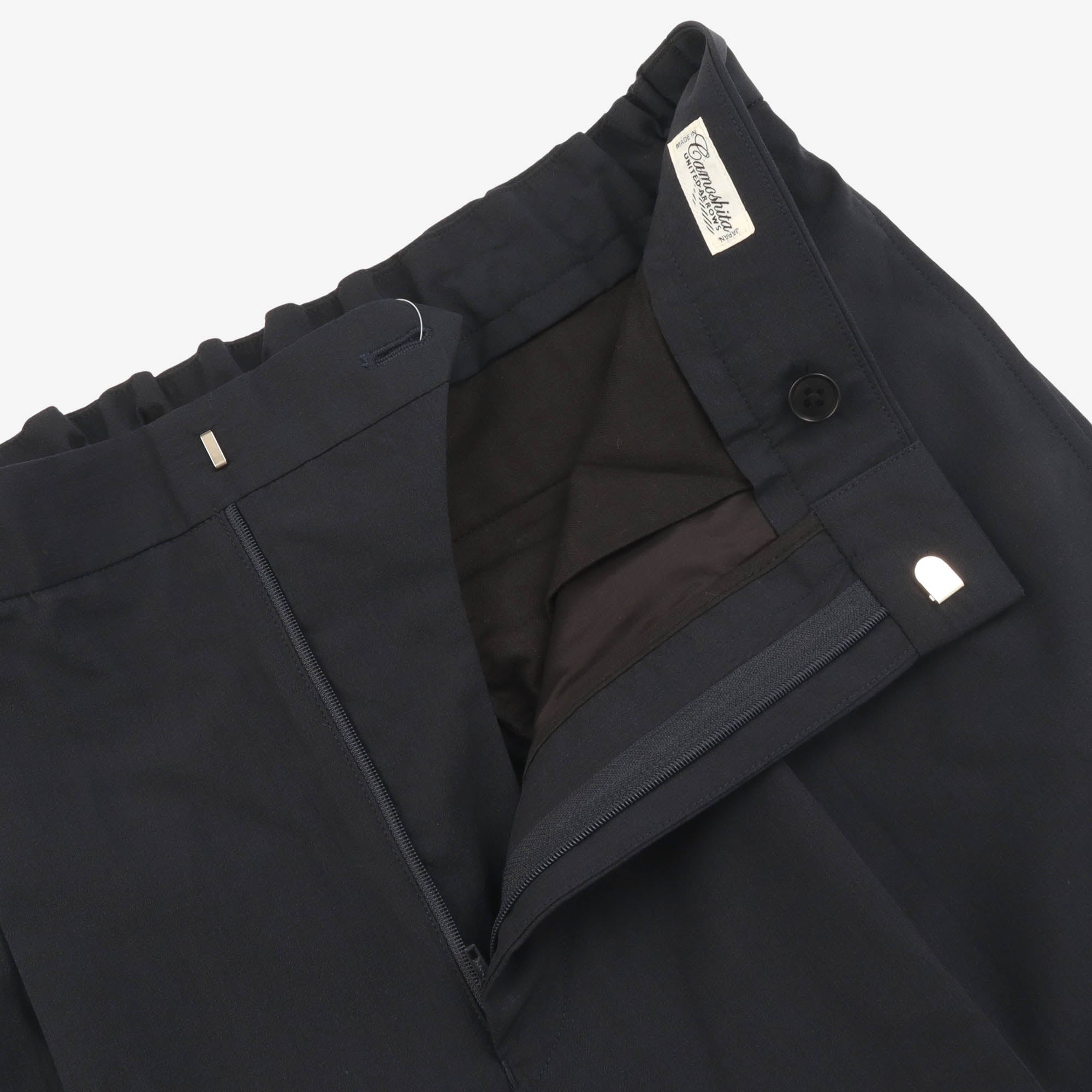Wool Silk Pleated Easy Pants (36W X 29.5L)