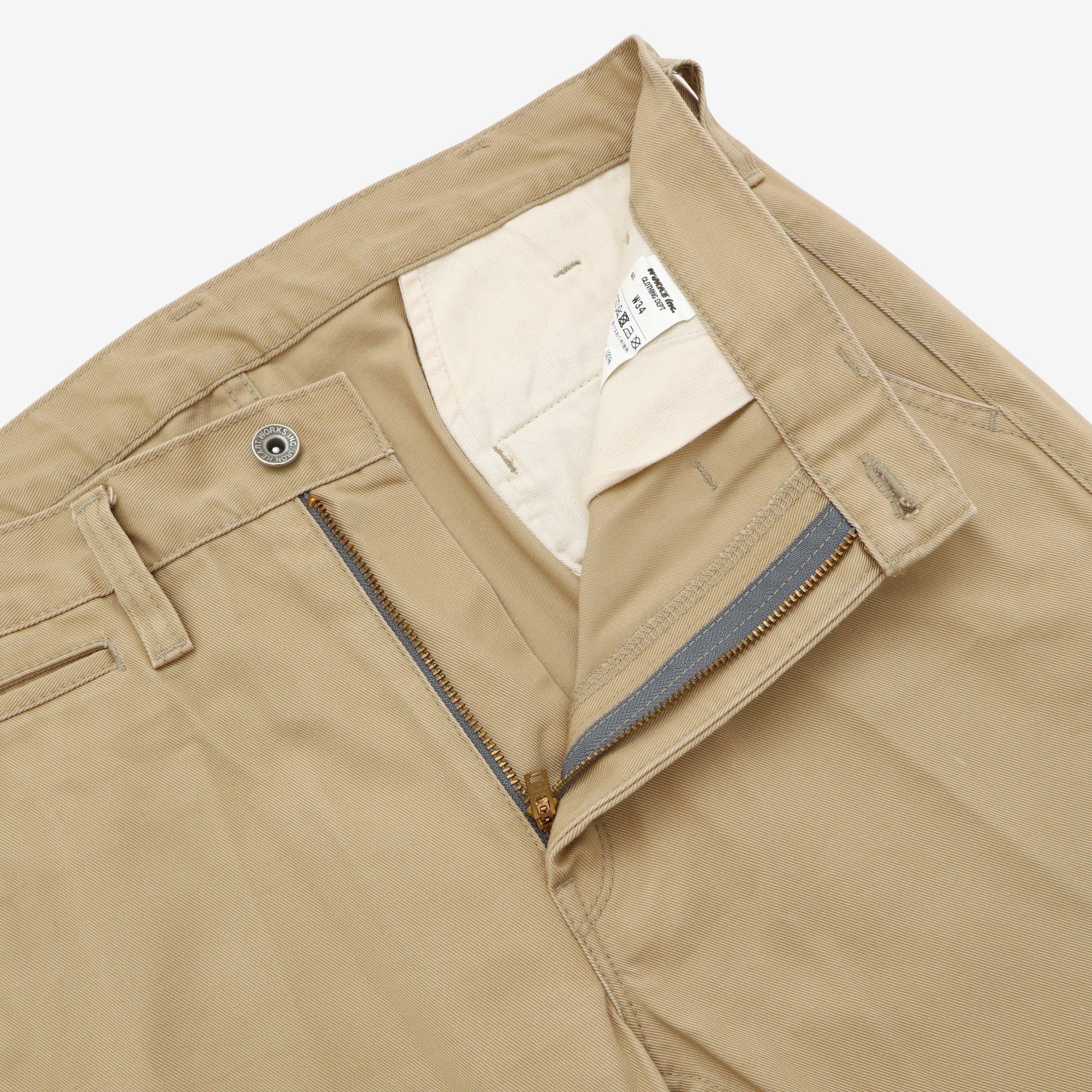 9oz Mercerised Selvedge Relaxed Taper Chinos (33W X 32.5L)