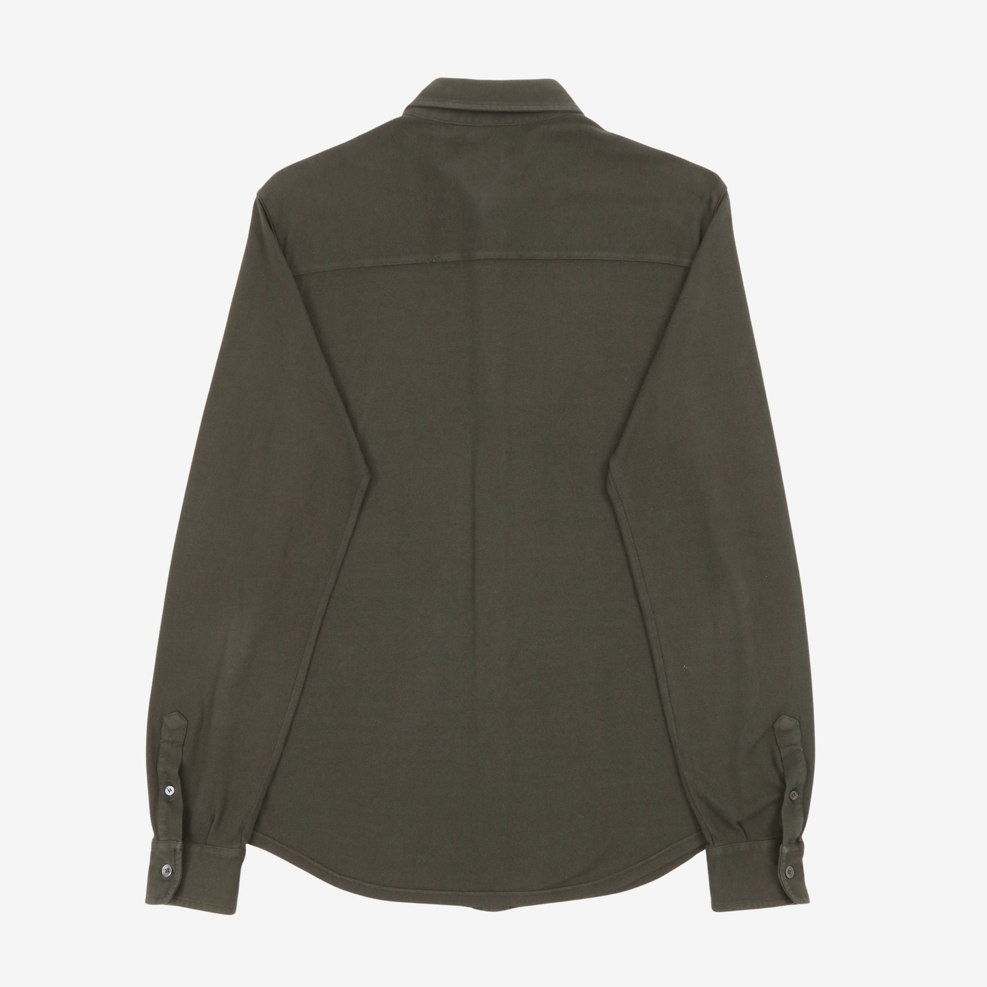 Open Collar Pique Shirt