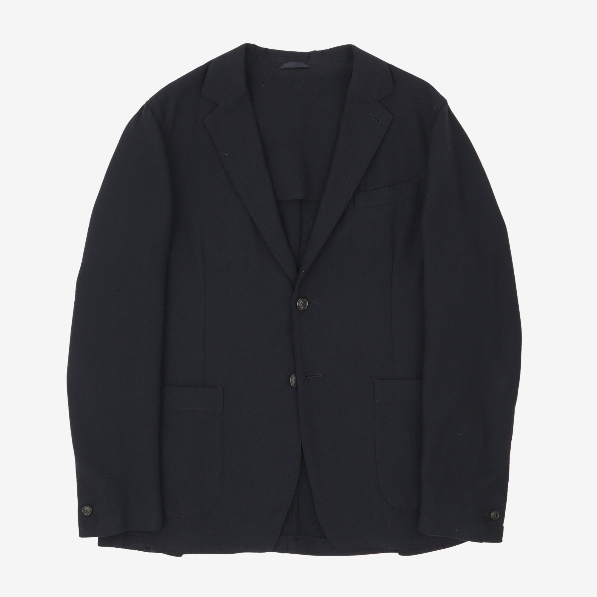 SFT Navy Wool Twill Blazer