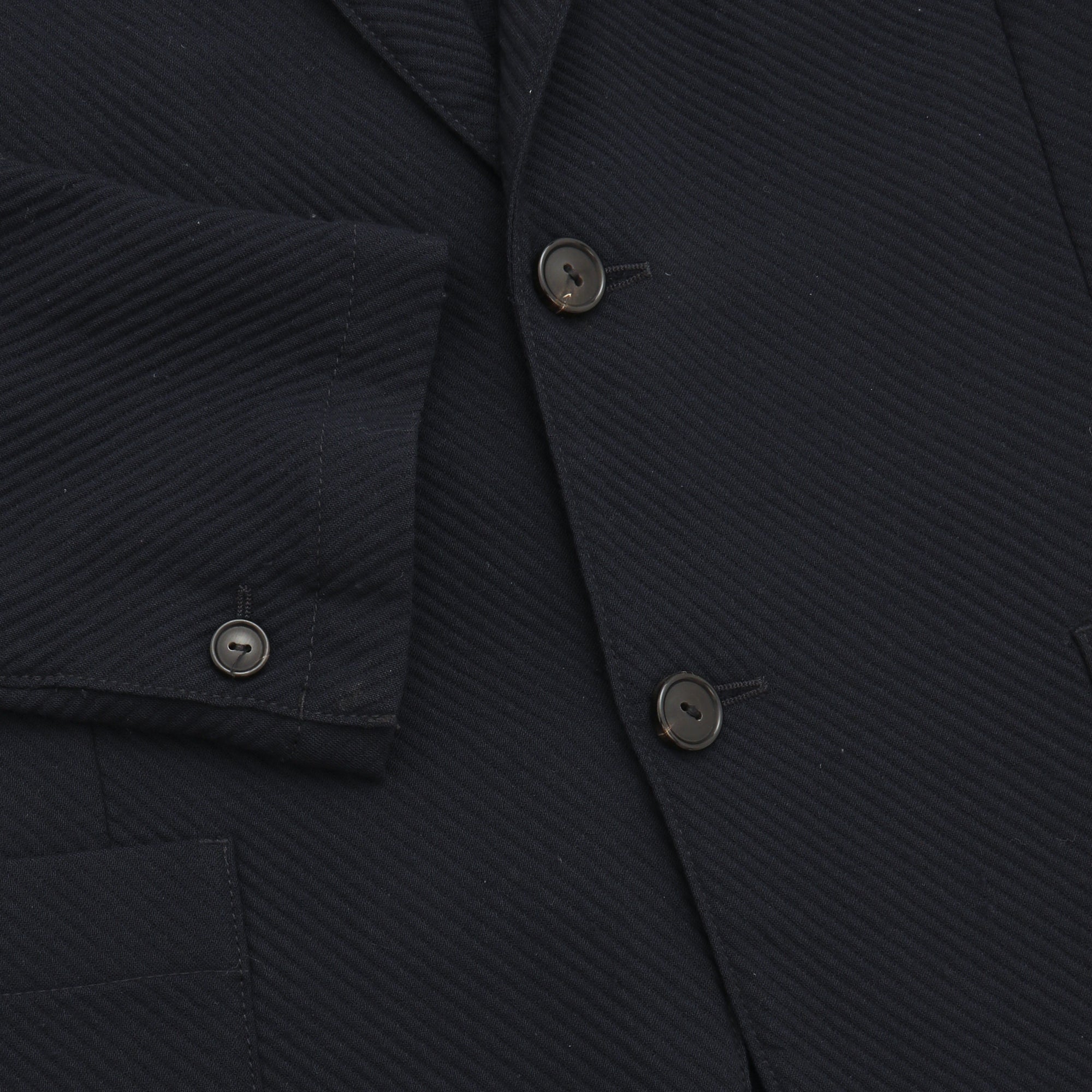 SFT Navy Wool Twill Blazer
