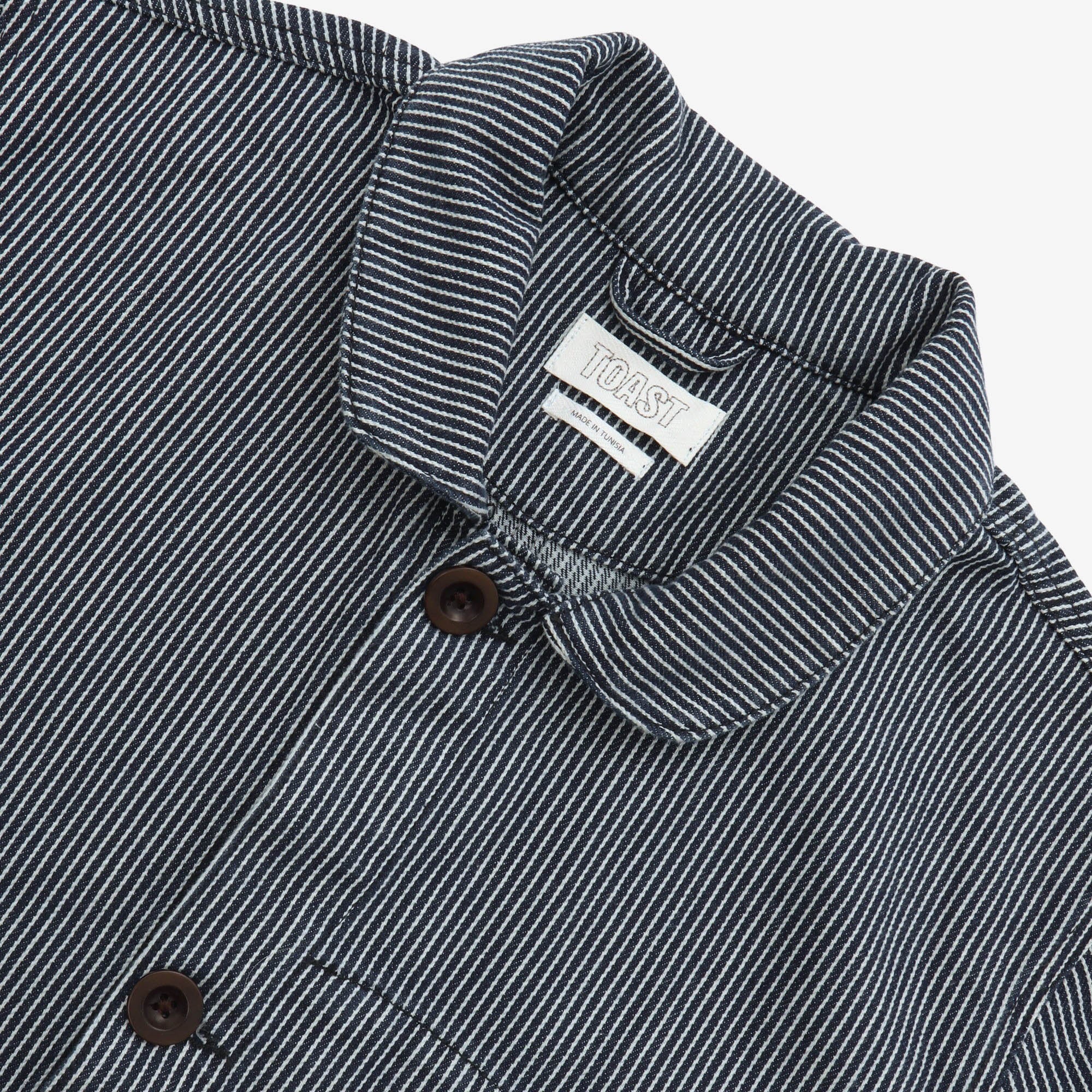 Hickory Stripe Denim Chore Coat