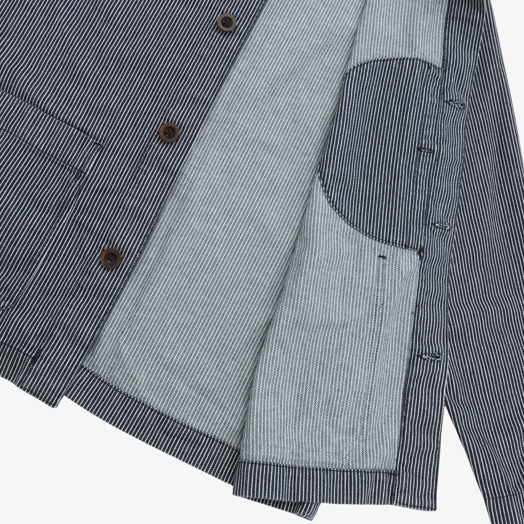 Hickory Stripe Denim Chore Coat