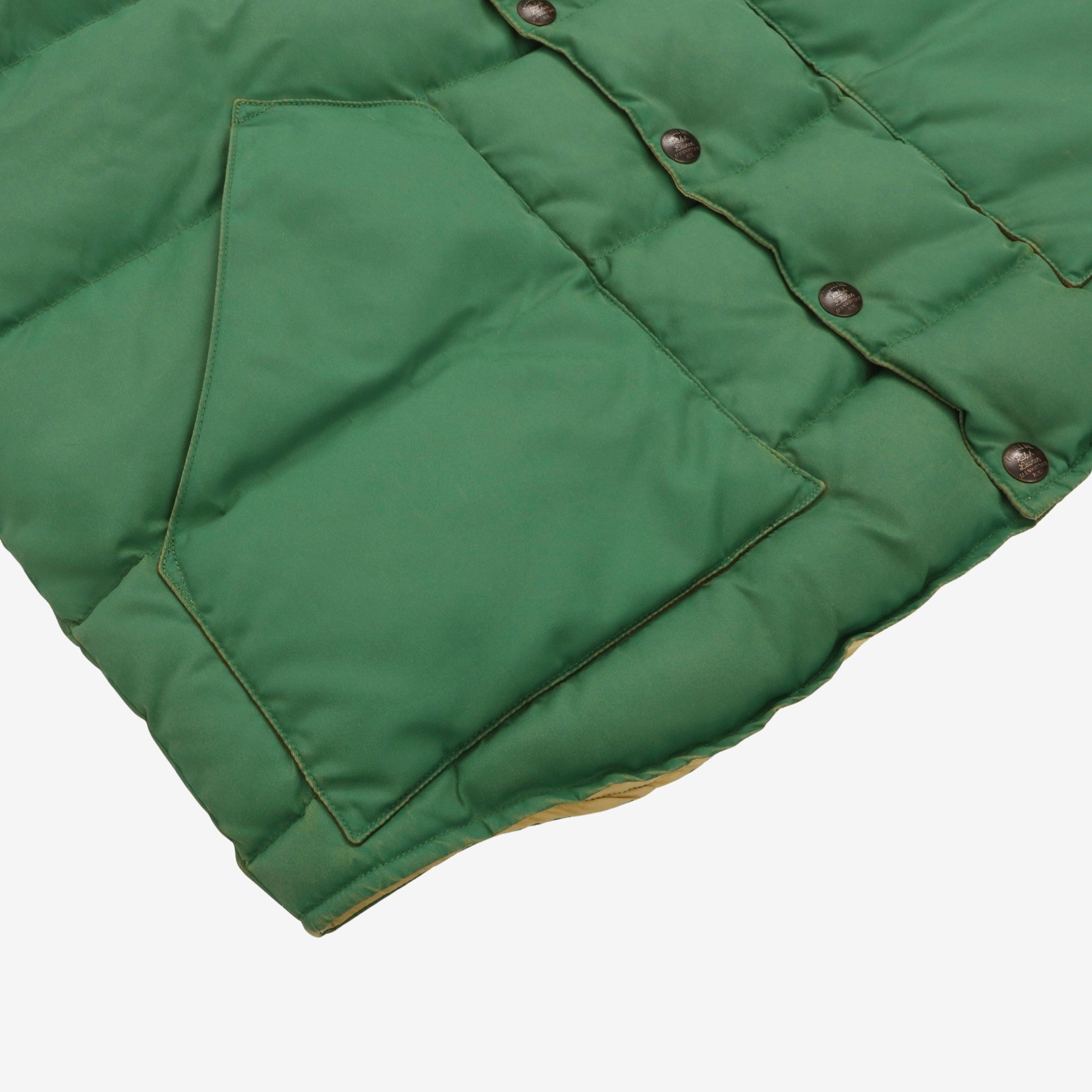 Leather Yoke Quilted Vest