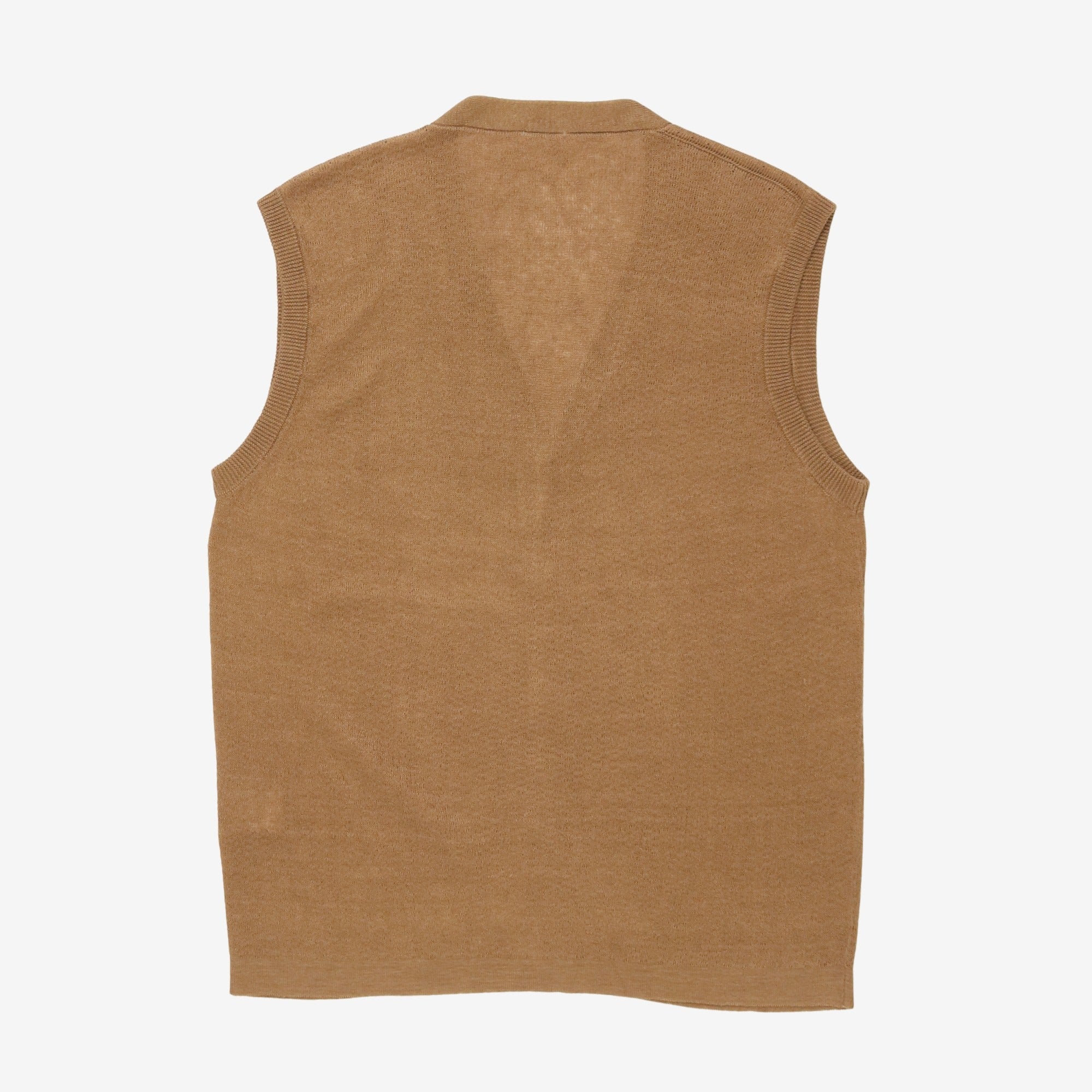 V-Neck Knitted Linen Vest