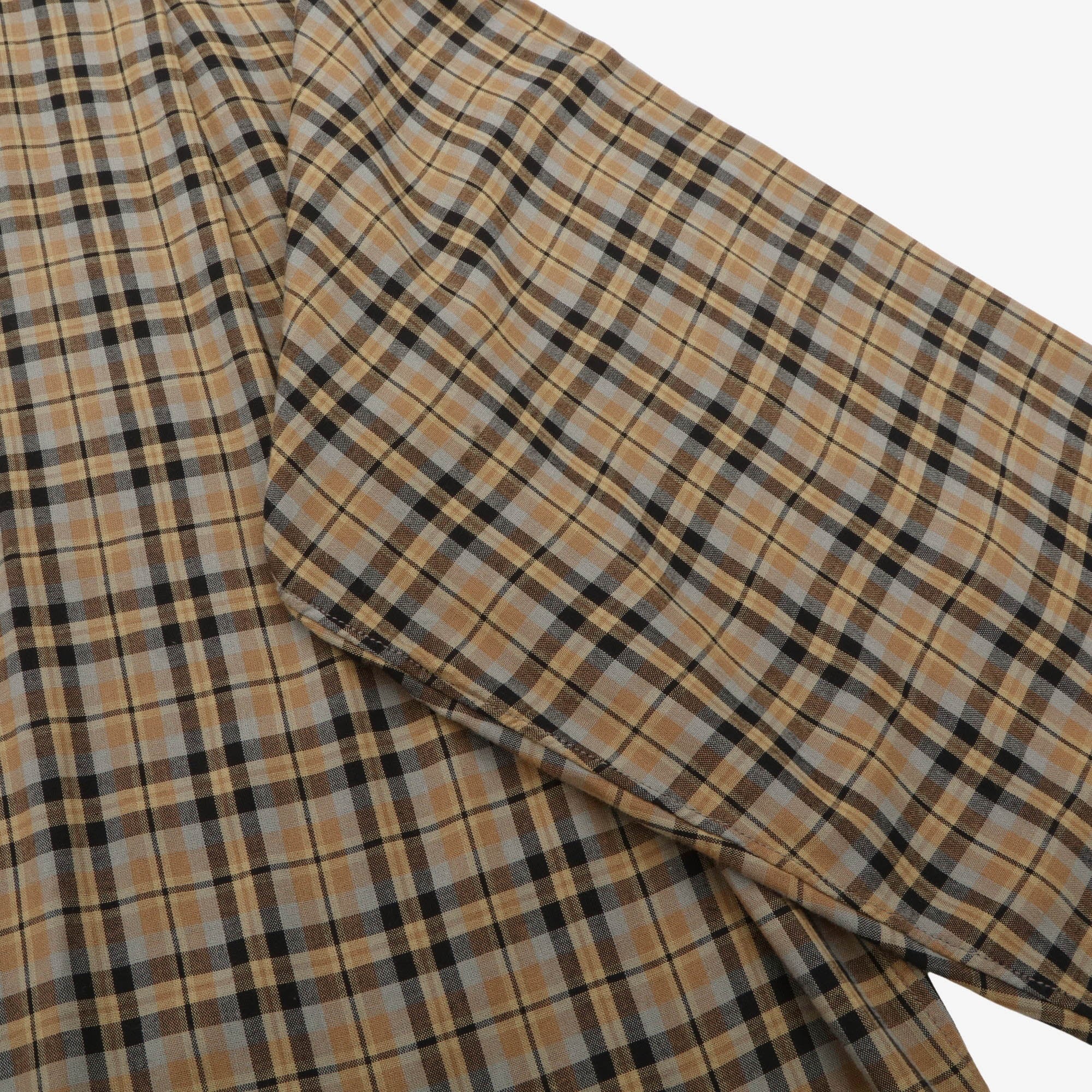 Plaid Open Collar Shirt