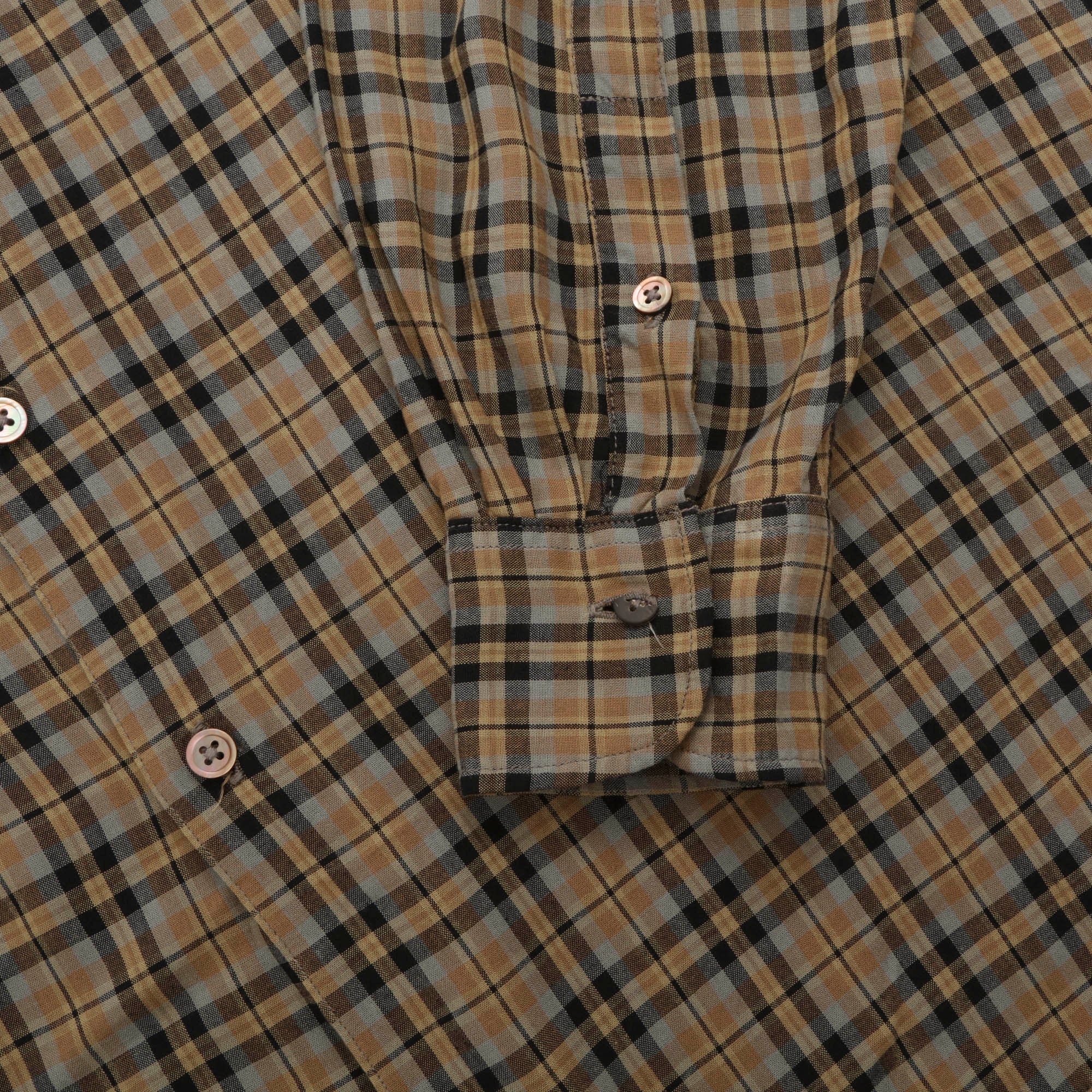 Plaid Open Collar Shirt