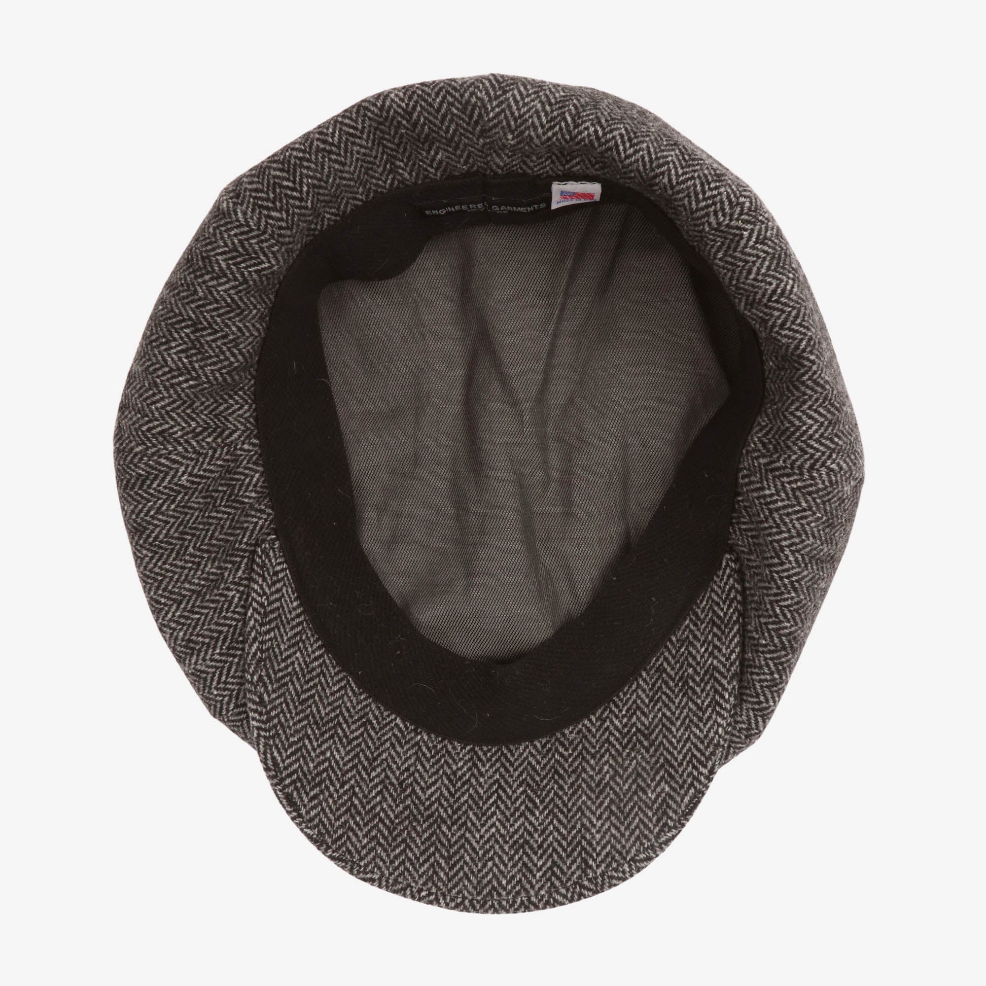 Poly Wool Herringbone Newboy Hat