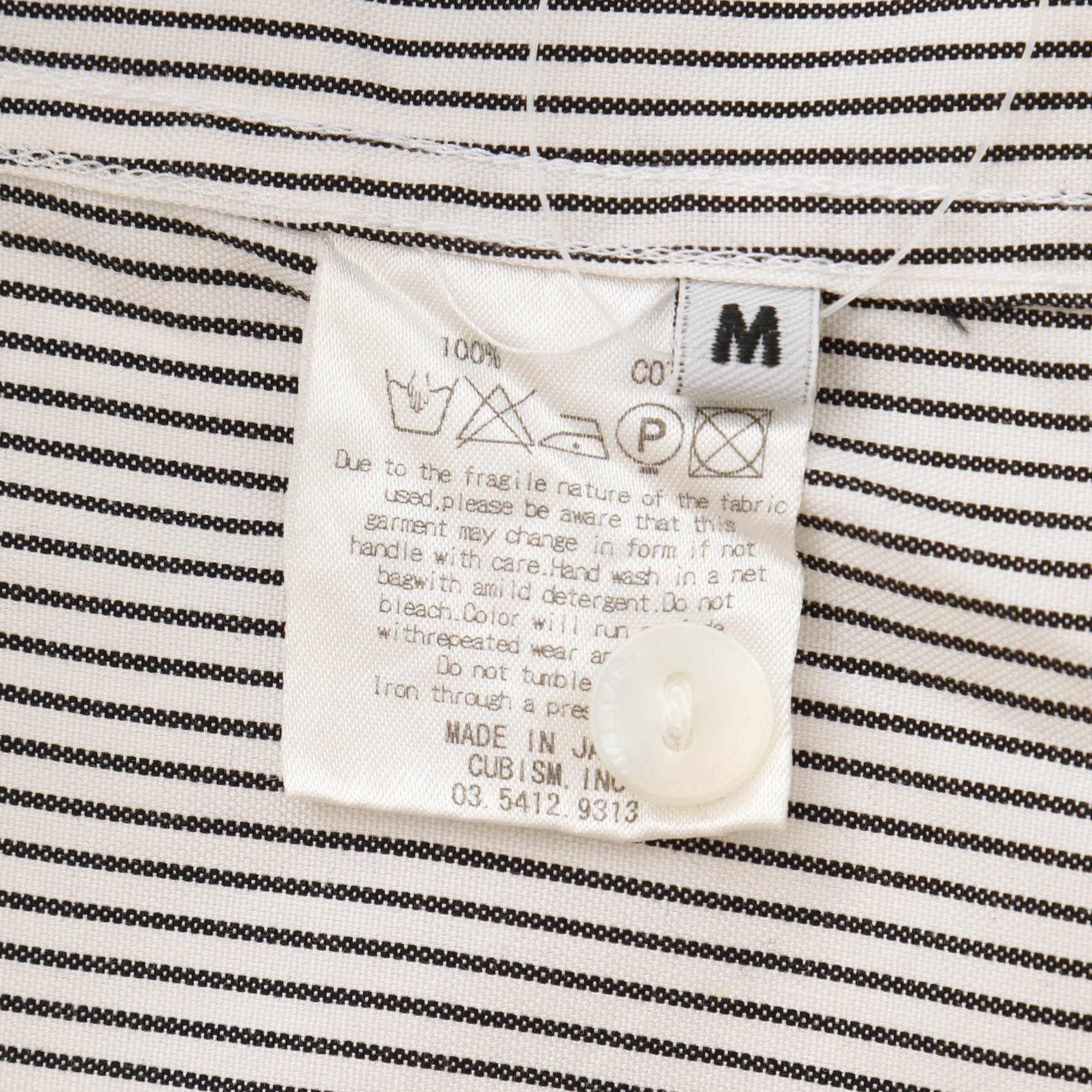 Striped Band Collar Shirt + Pop Collar