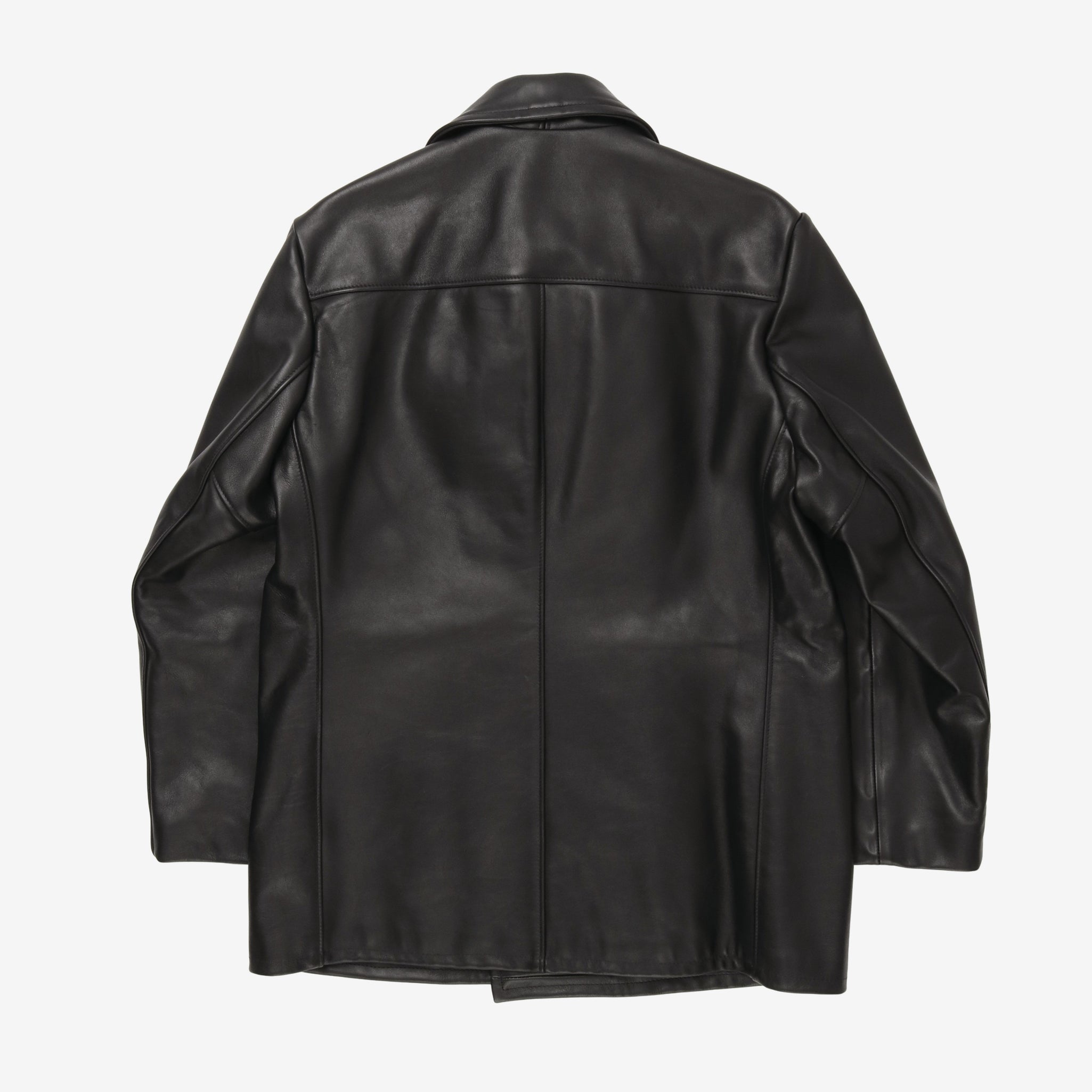 Leather Naval Peacoat