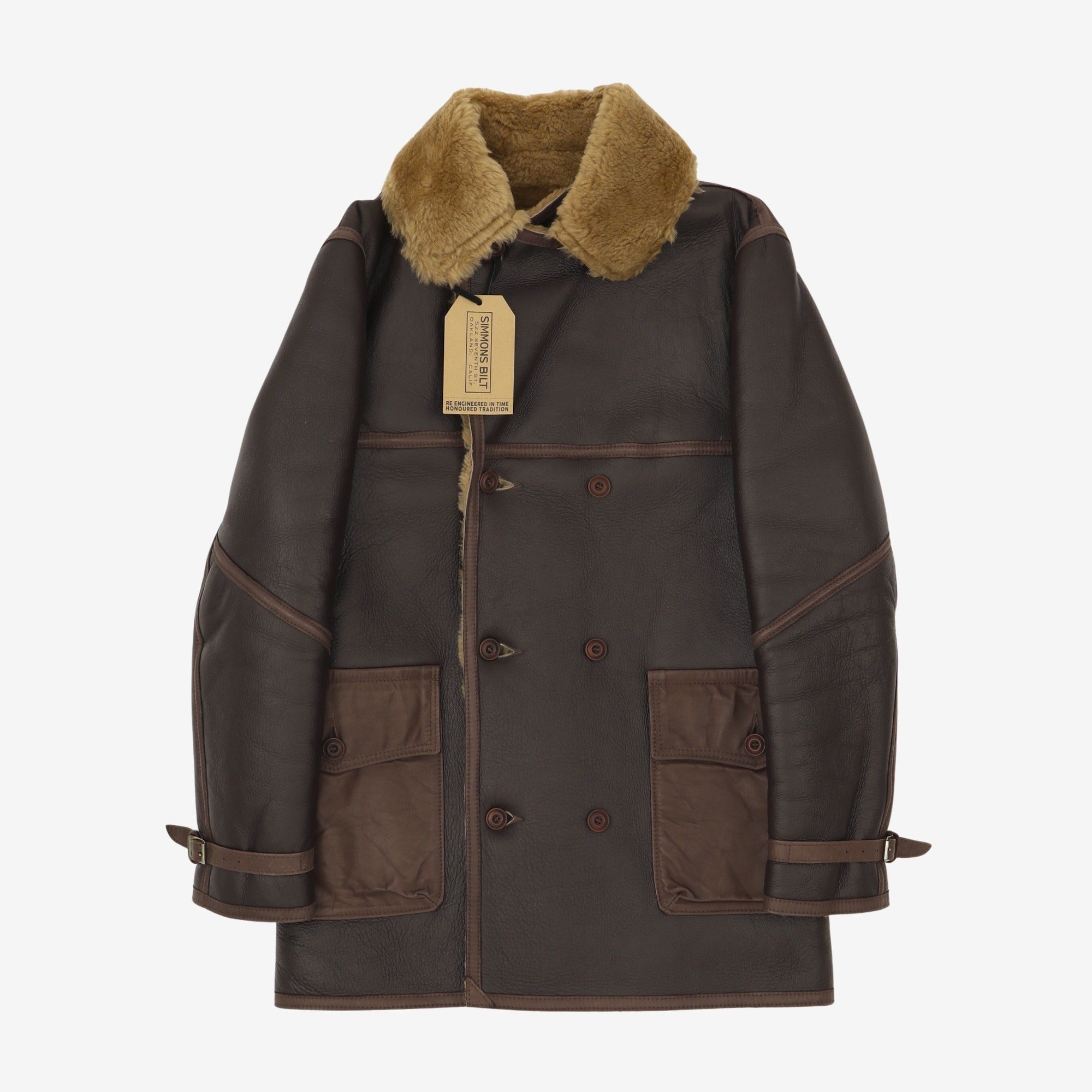 Sheepskin Aviator Peacoat
