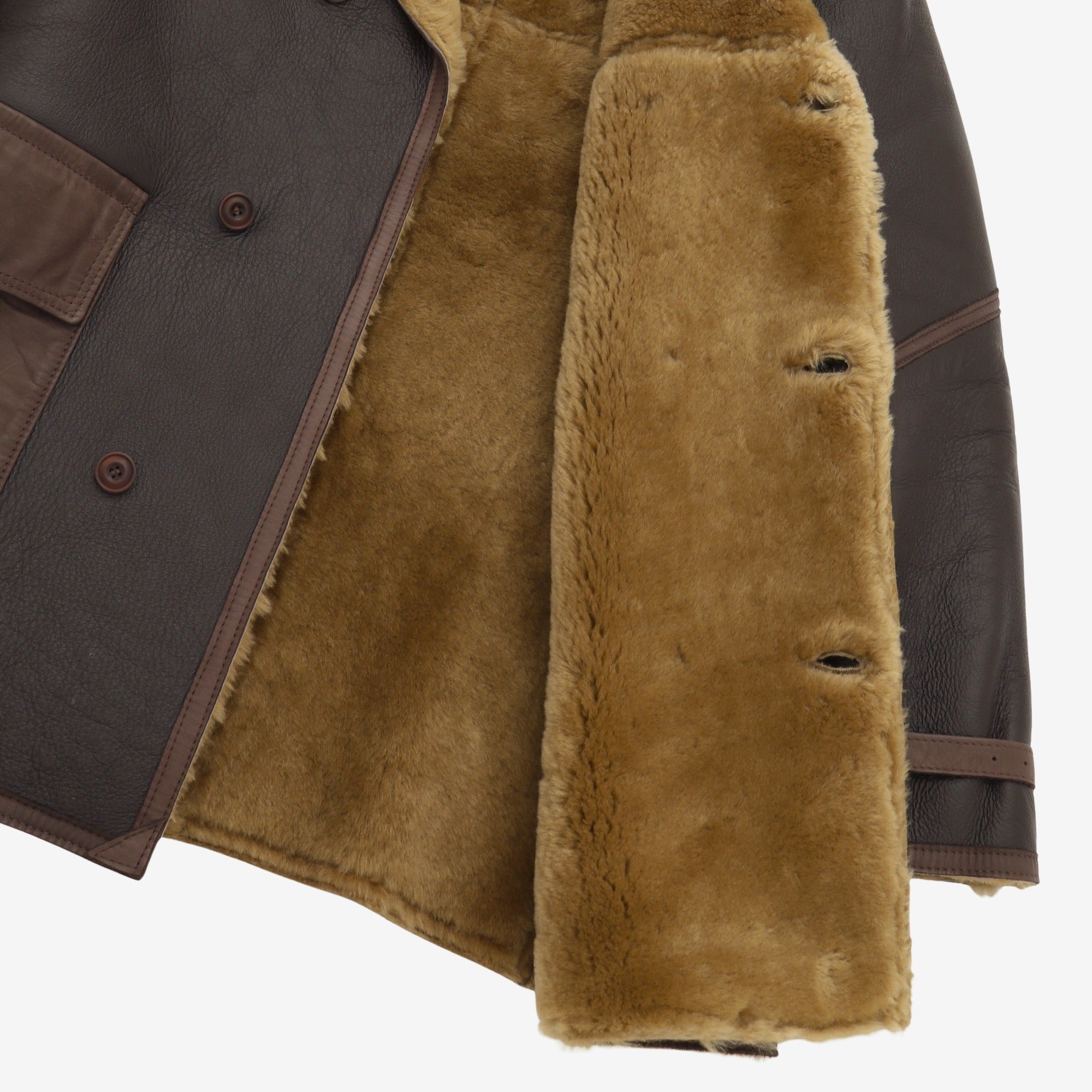 Sheepskin Aviator Peacoat